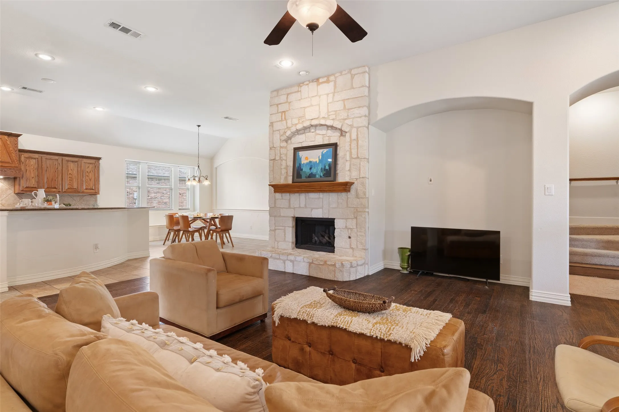 A cozy fireplace for chilly evenings