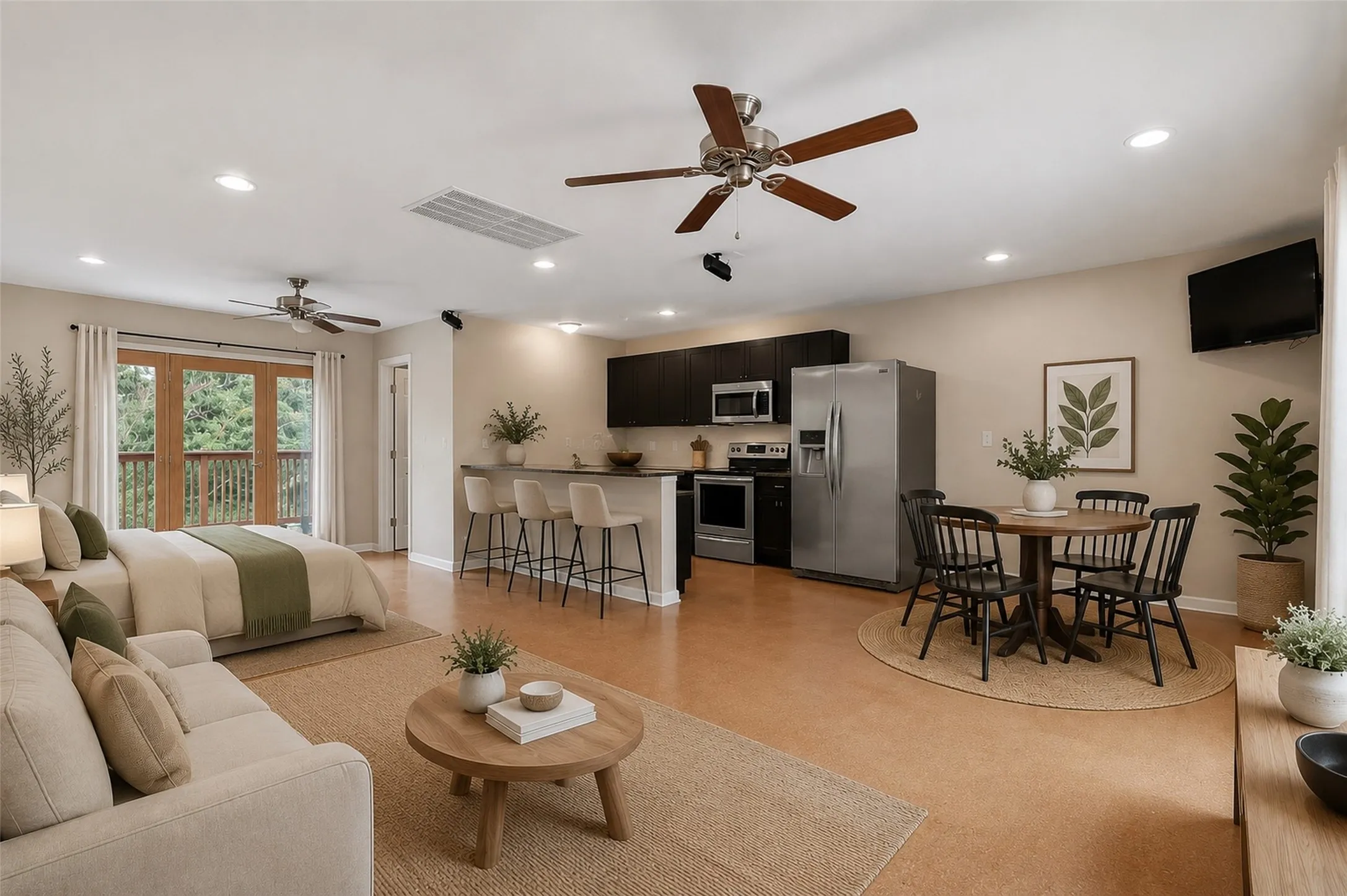 Virtually staged bonus room over the garage with kitchenette and full bath could be income producing ADU.