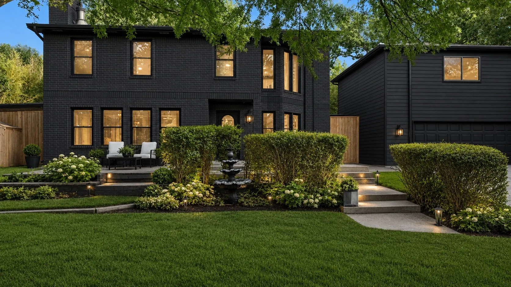 Virtually painted exterior and enhanced to show another exterior option.