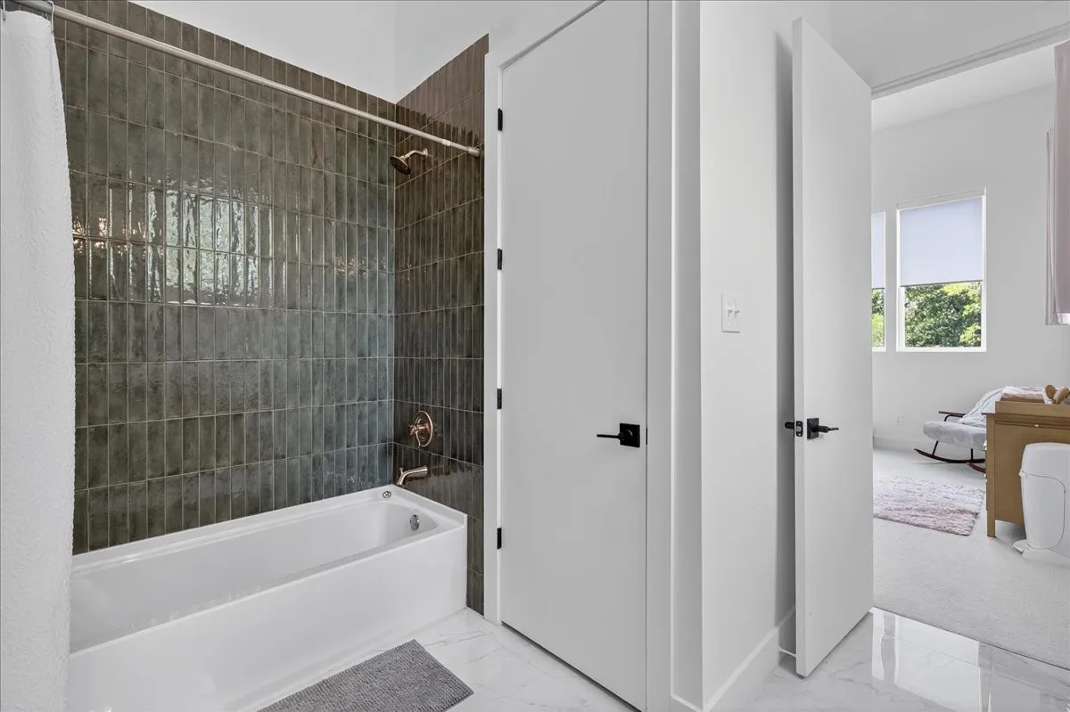 Private guest tile shower