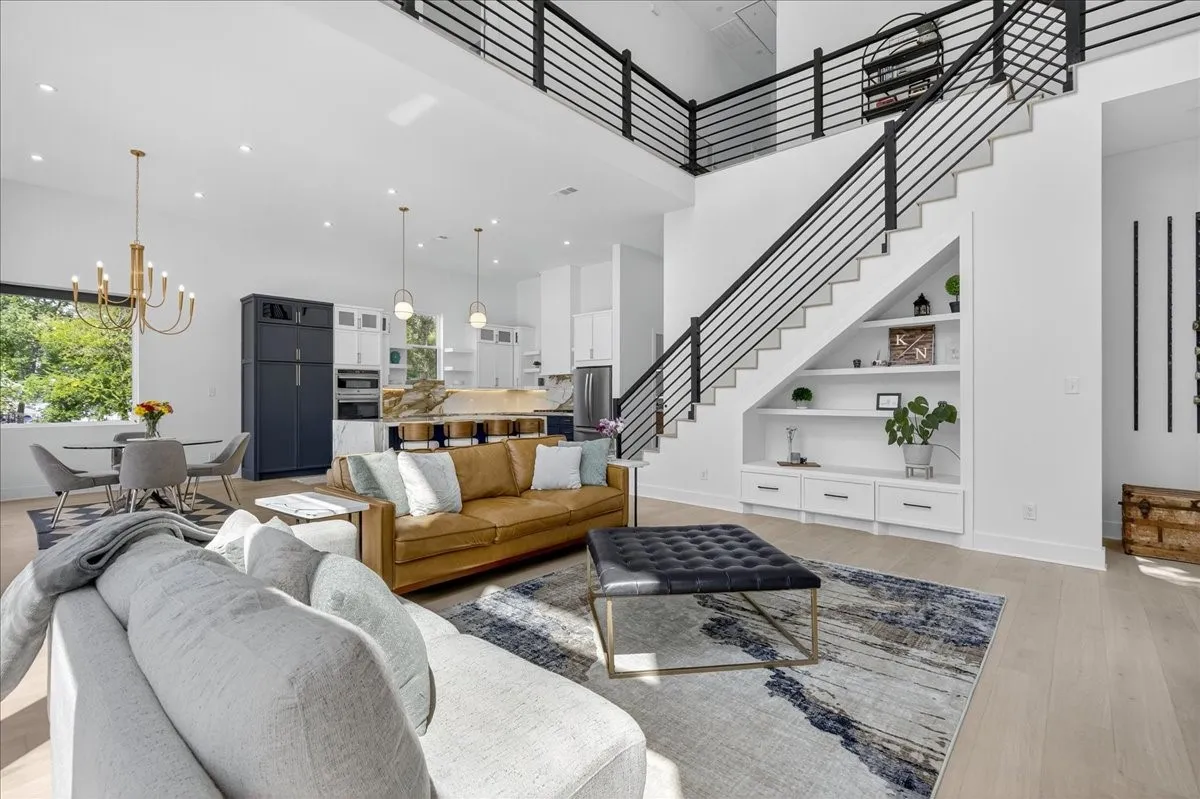 Spacious open-concept living area