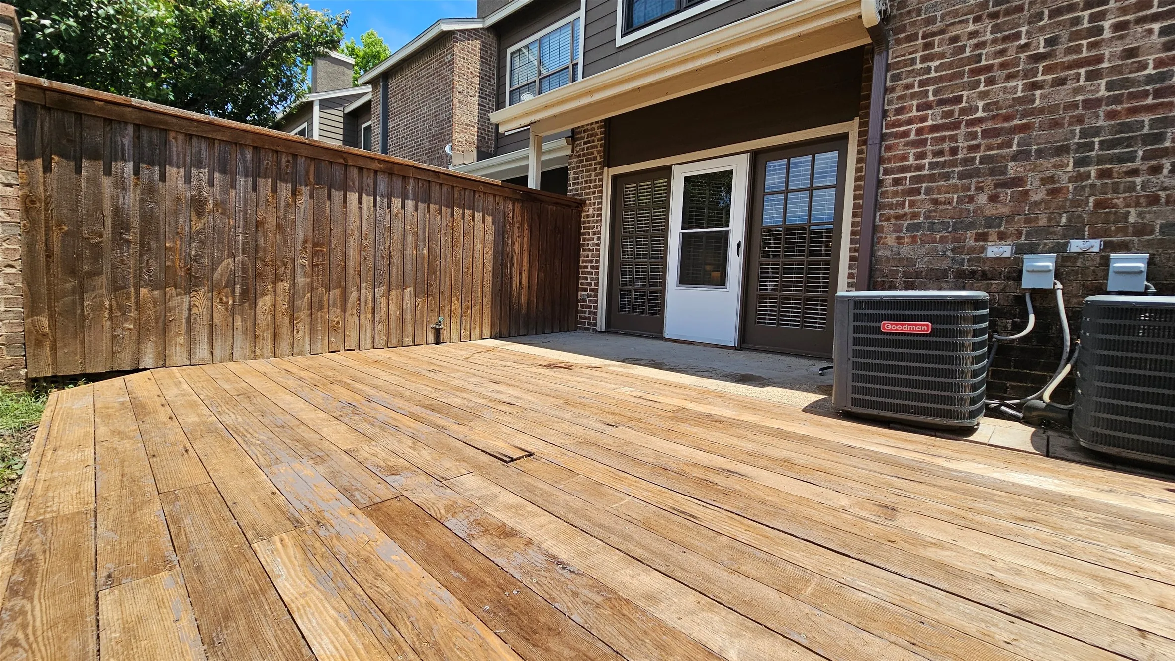 Private deck side view
