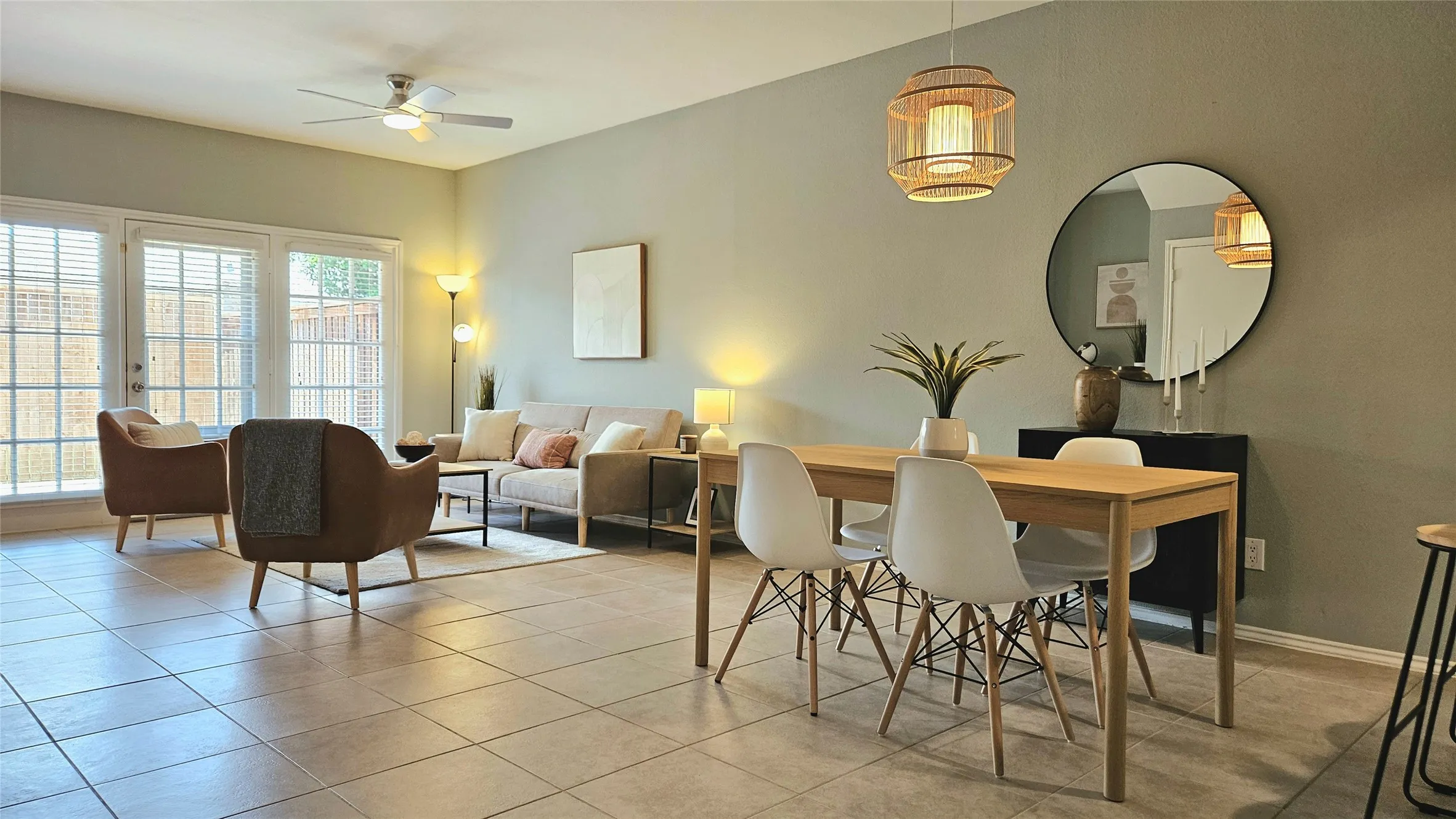 Open Dining & Living area