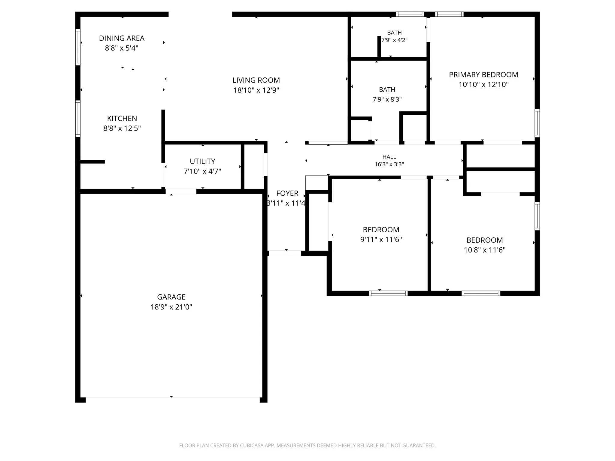 Used CubiCasa app, measurements are not exact