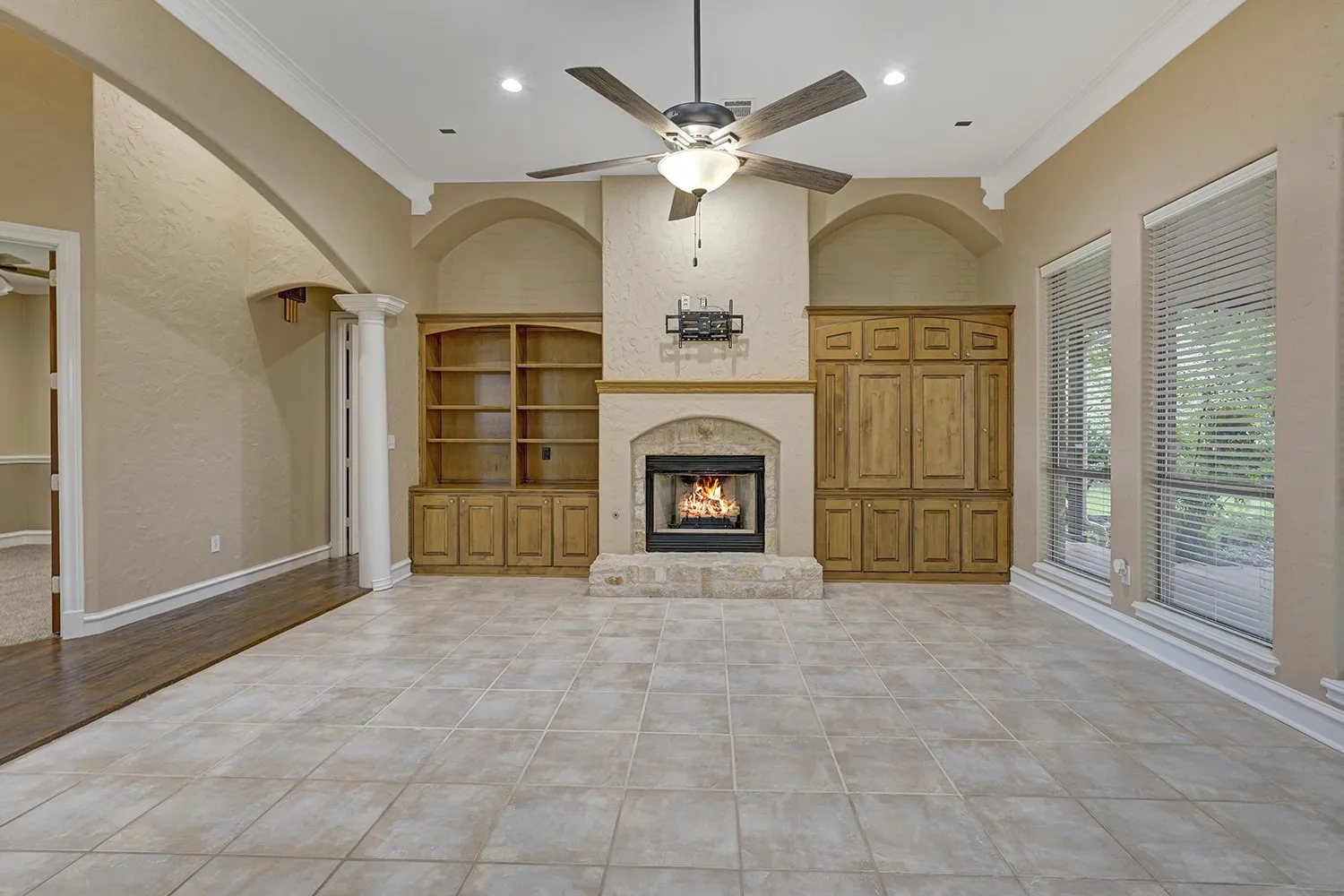 Fireplace is Virtually enhanced