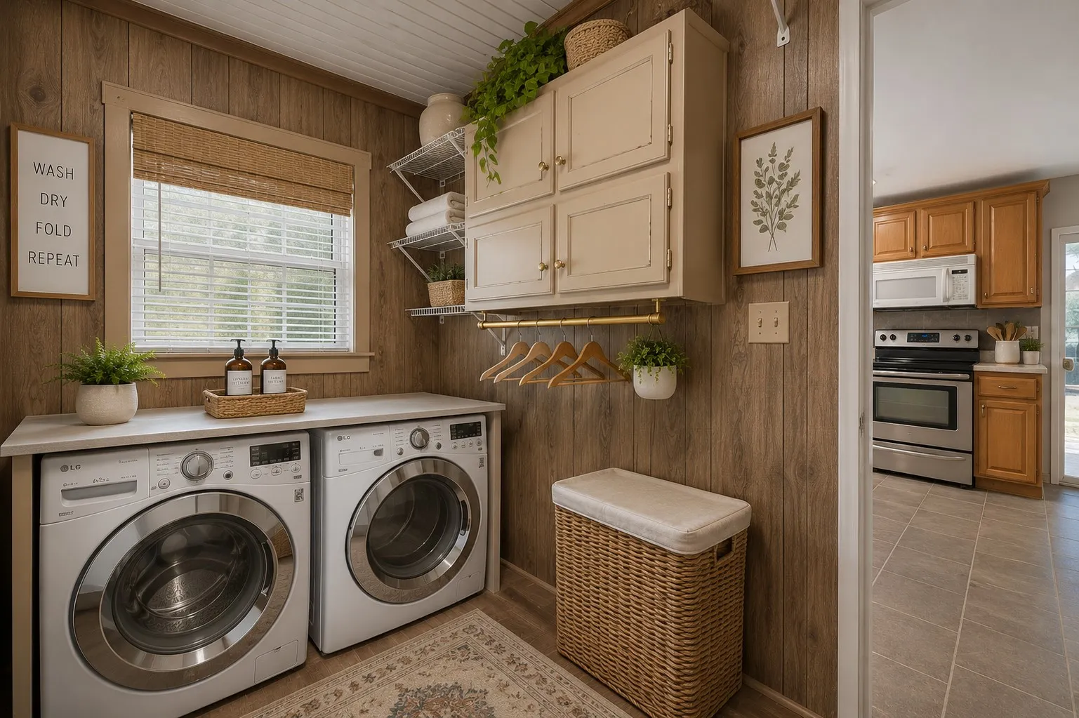 virtual staged laundry room