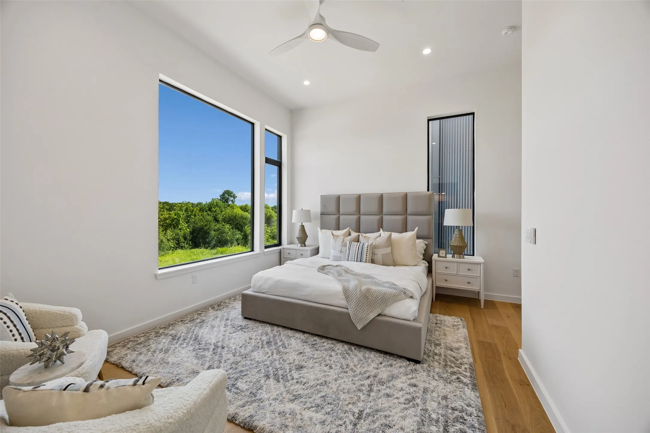 Expansive window offering abundant natural light
