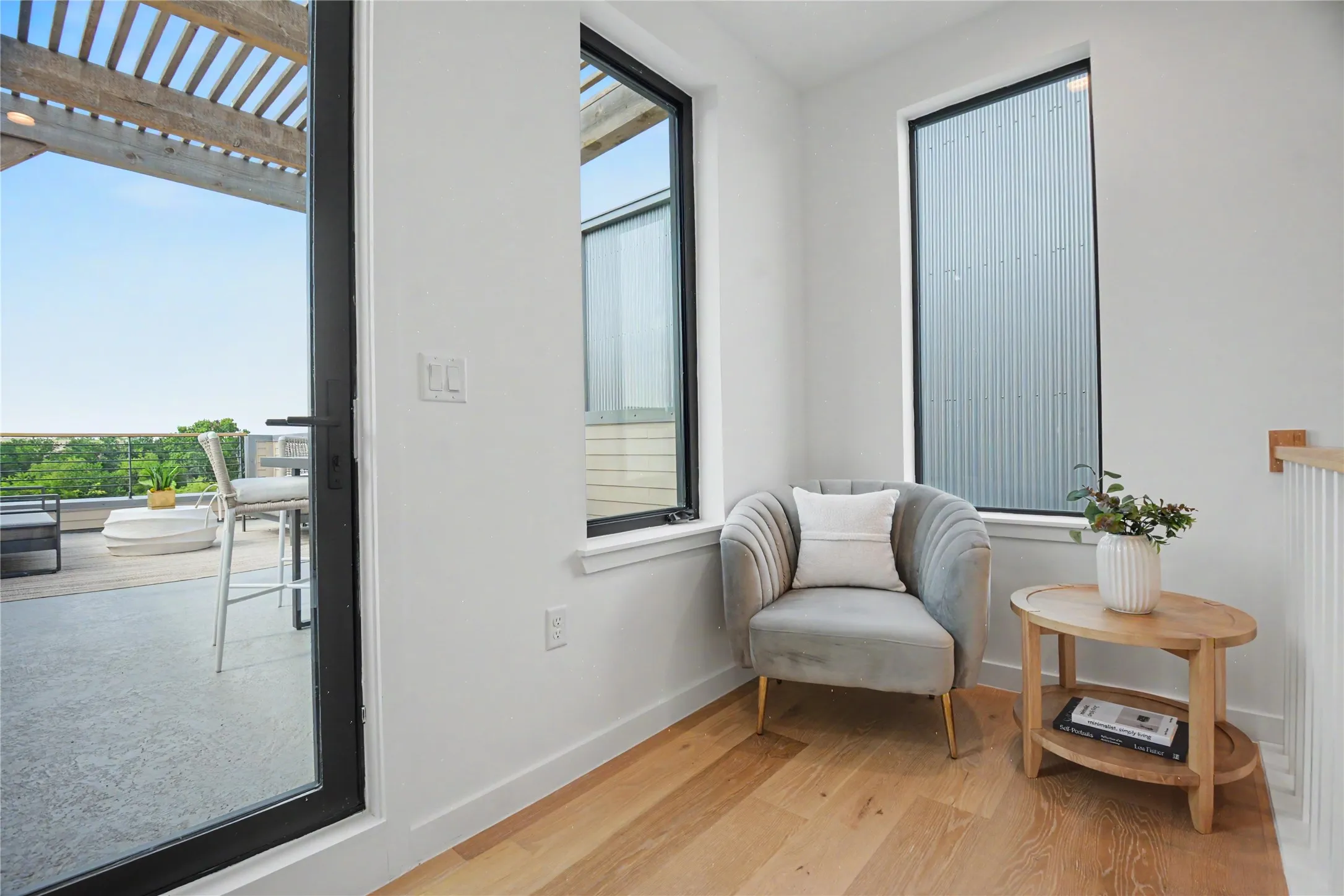 3rd floor reading nook leads out onto the terrace.