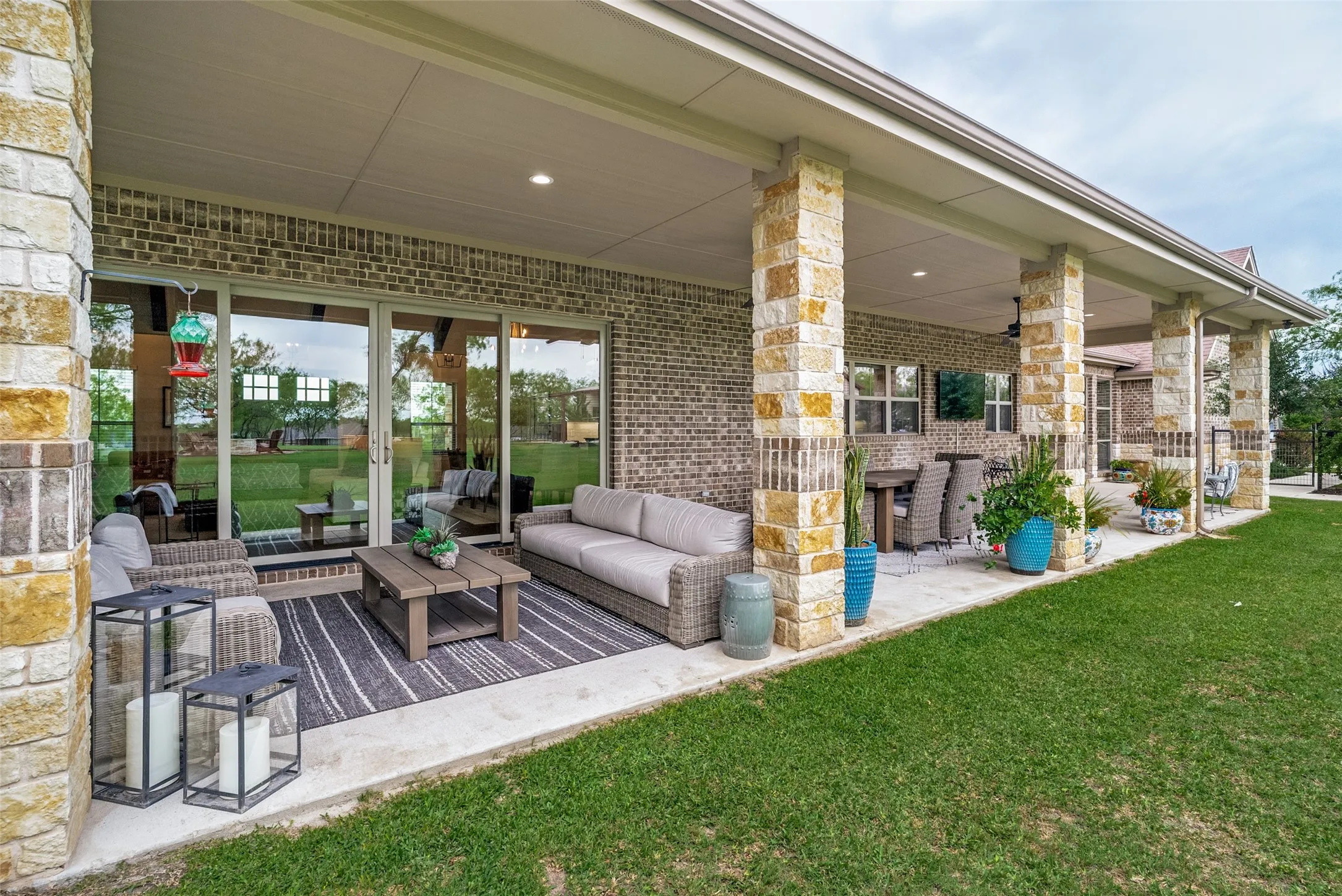 large patio ready for outdoor kitchen