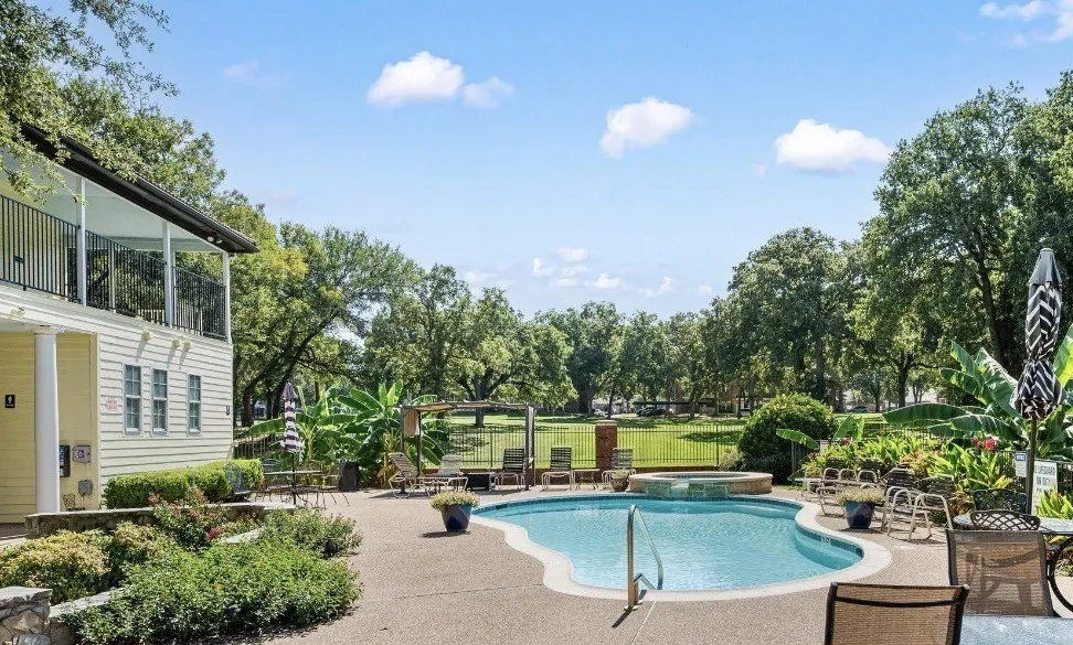 Community pool and spa are always a treat on a hot texas day