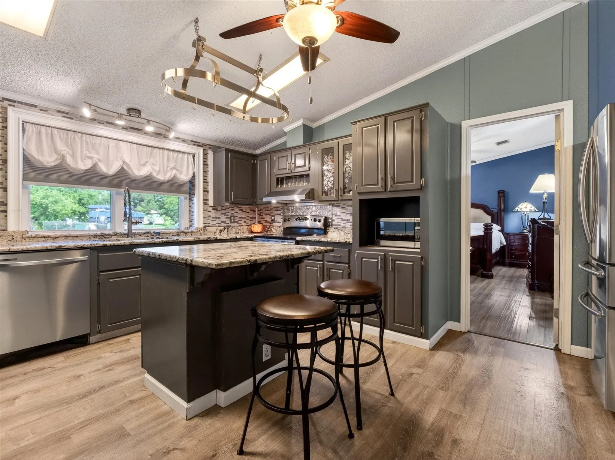 Updated kitchen with granite countertops