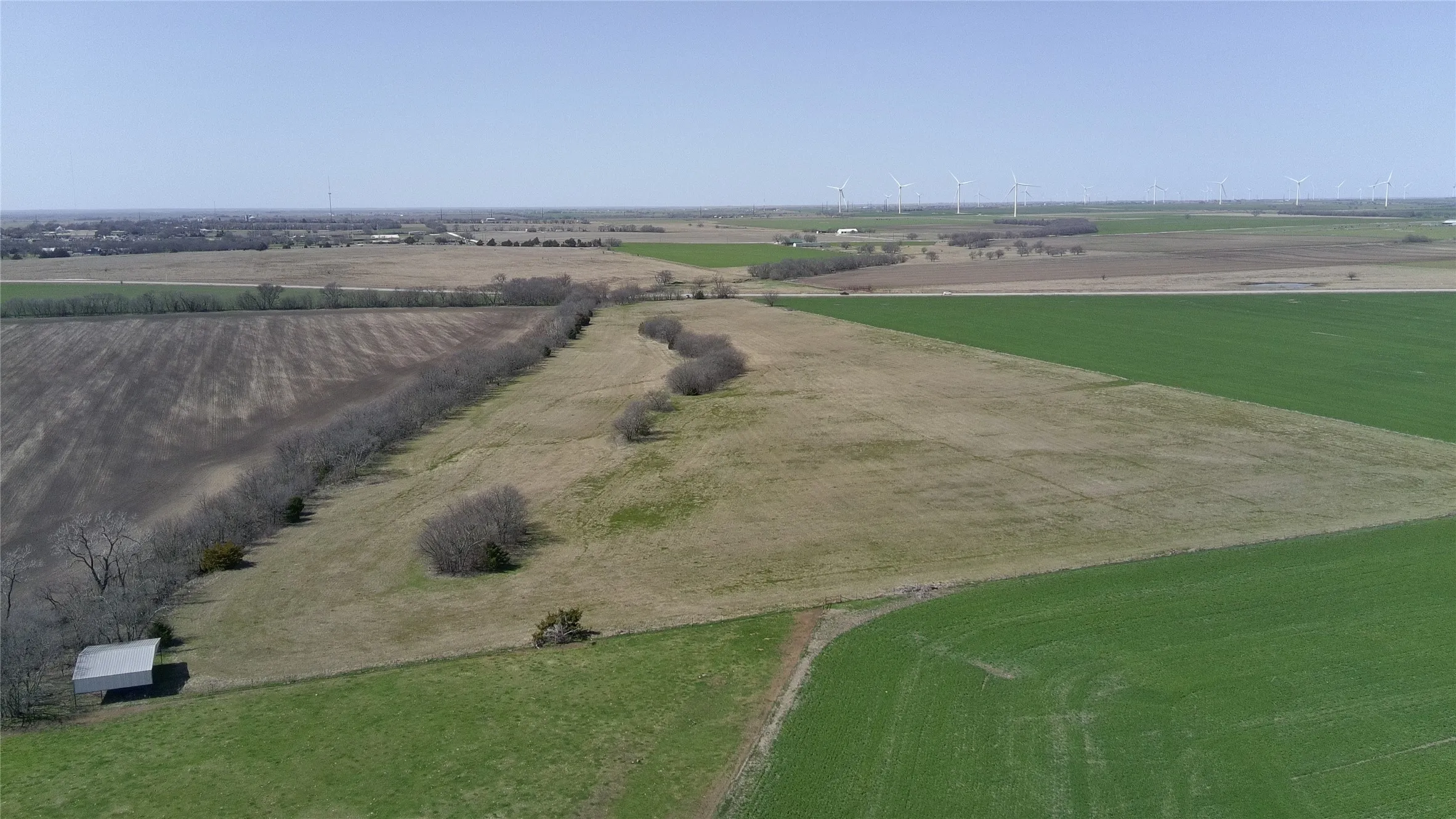 View looking to the west.  Hay loft is in the southeast corner of the property