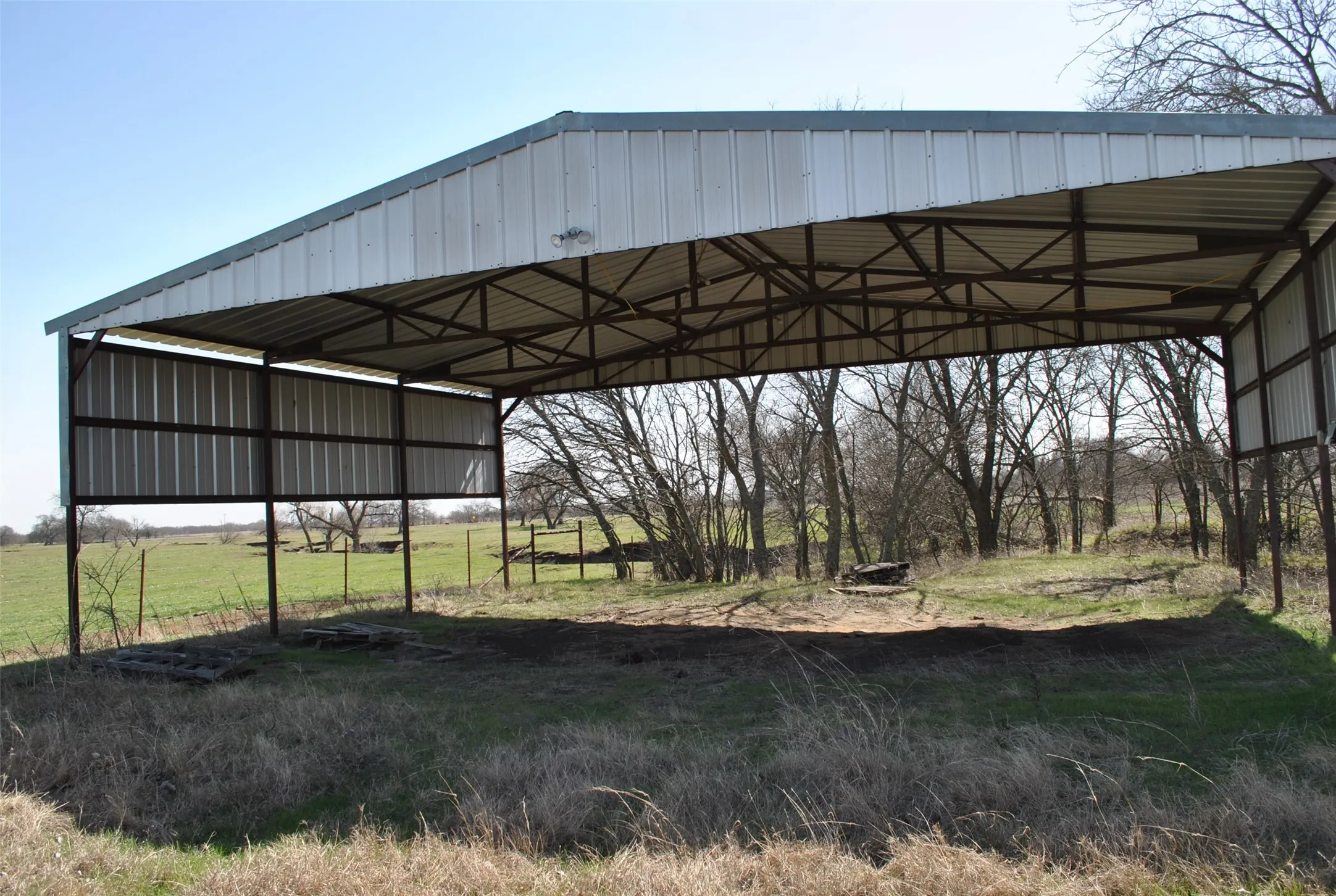Existing metal equipment shelter or hay storage