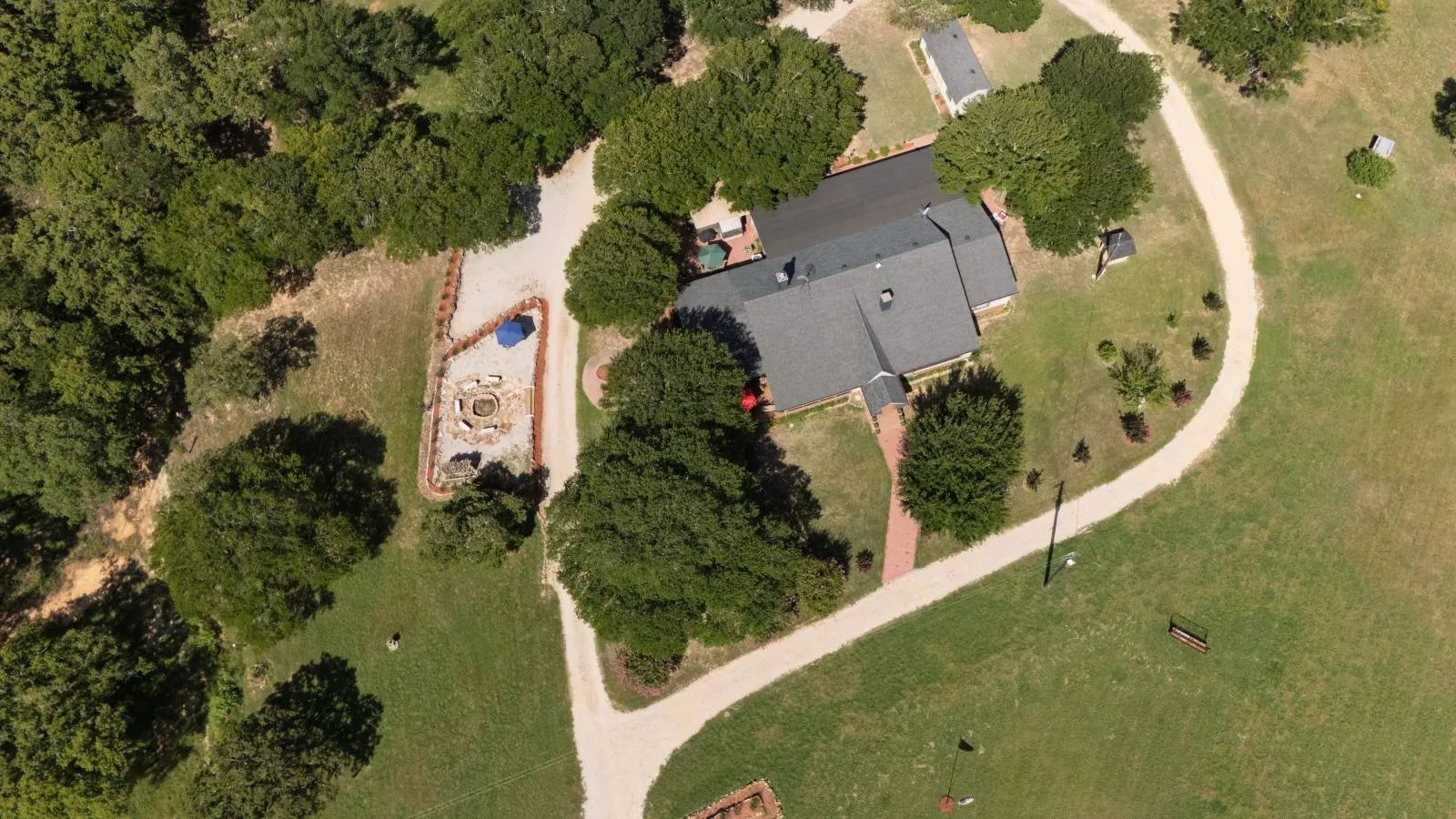 Aerial view of house