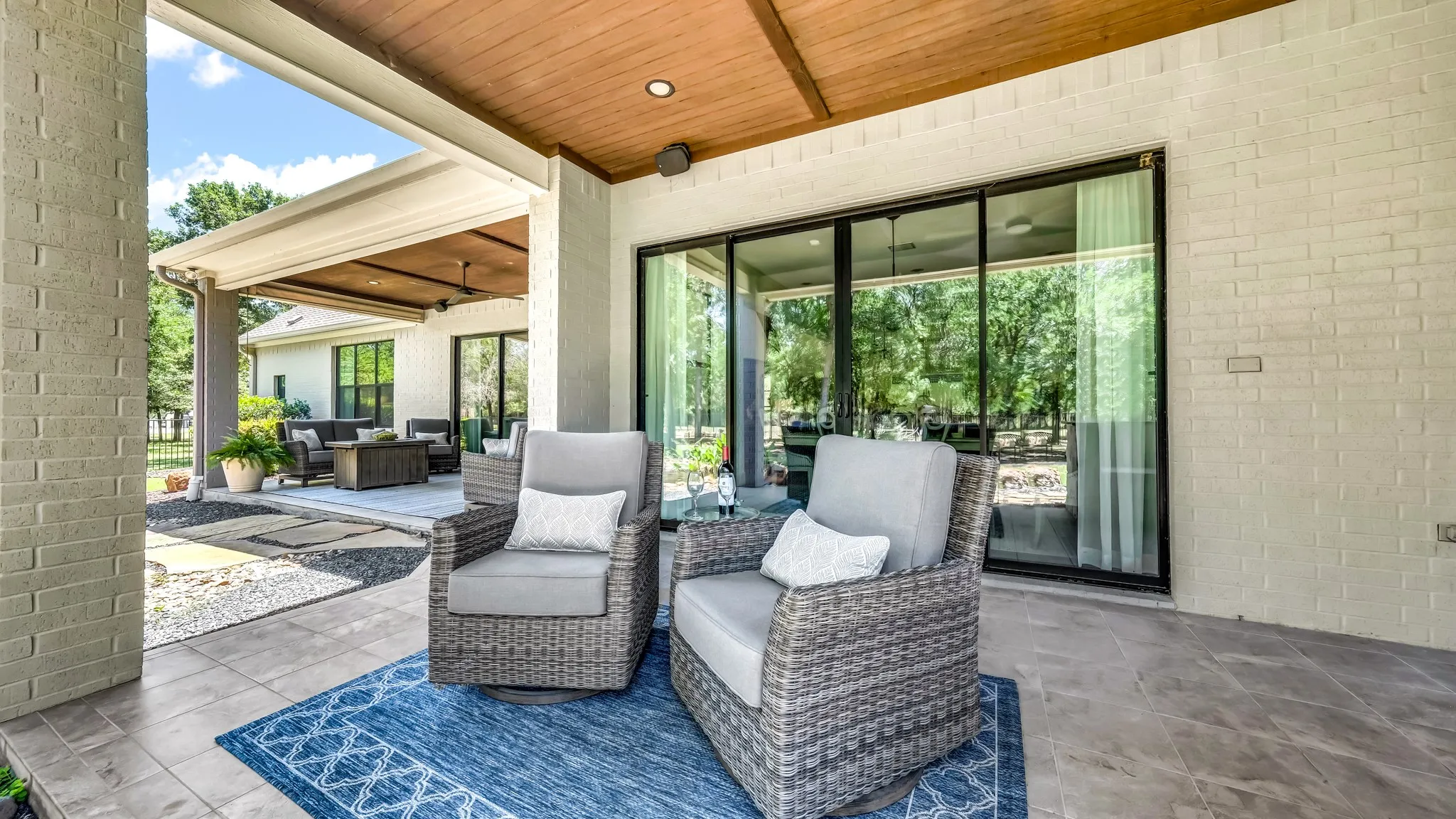 View of both patios.