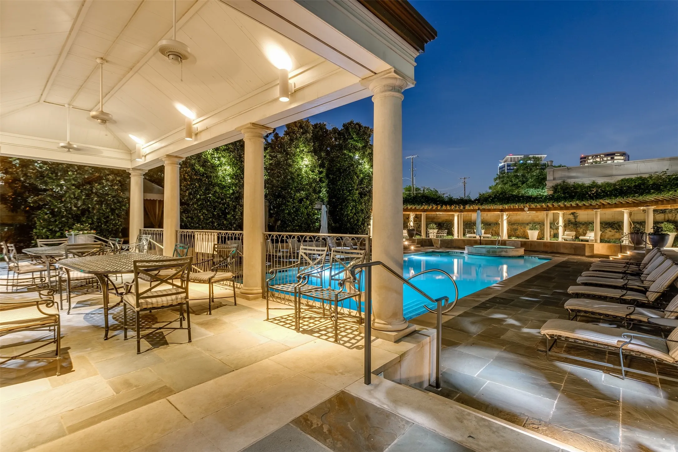 Ample Open and Covered Seating Nexts To Pool.