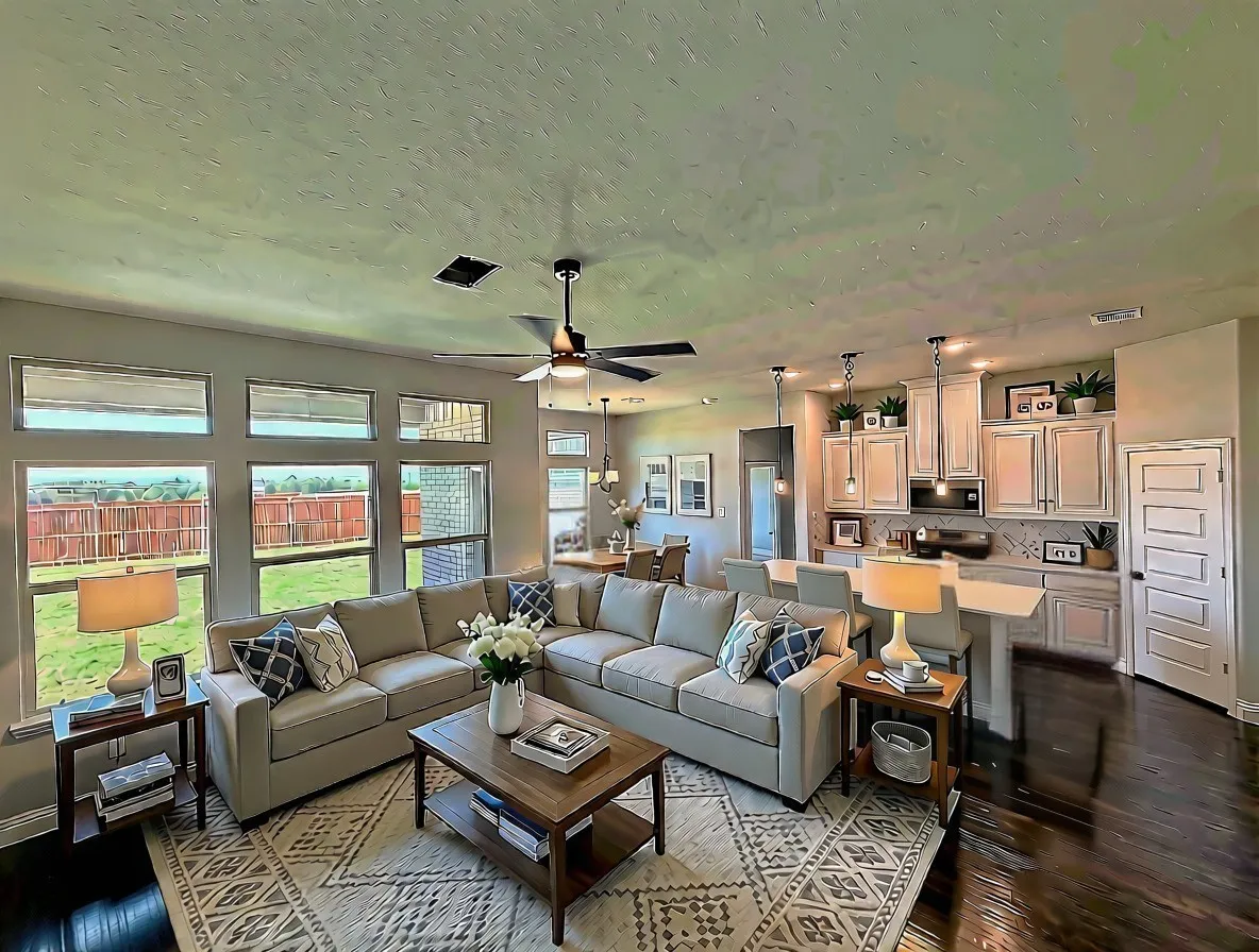 Amazing light I bright great room is perfect for entertaining