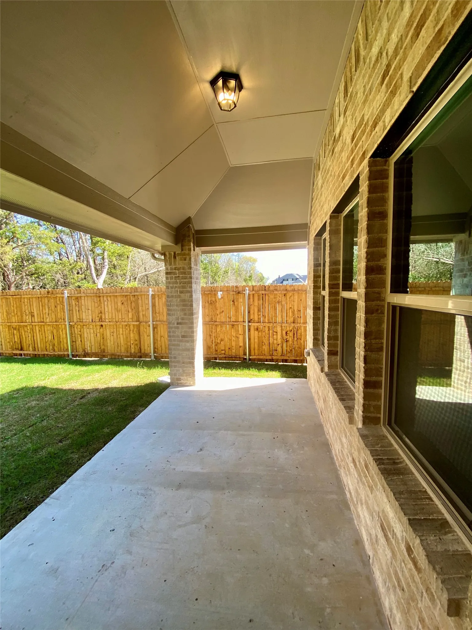 Relaxing covered patio