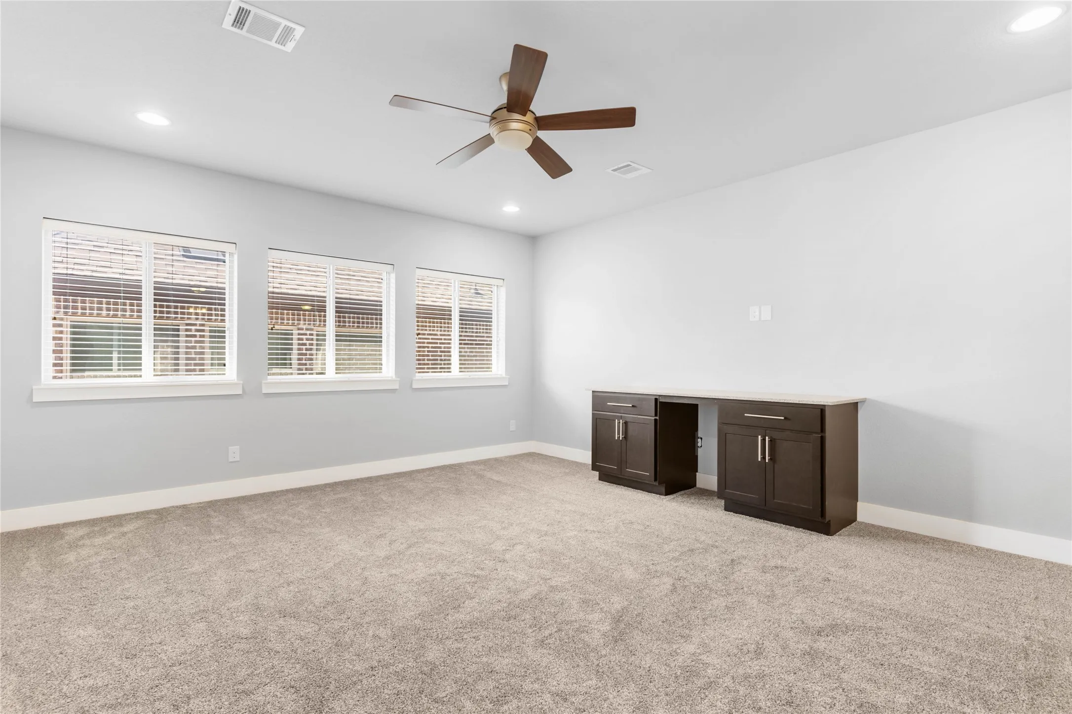 Upstairs Living Area w/ Built-in Desk