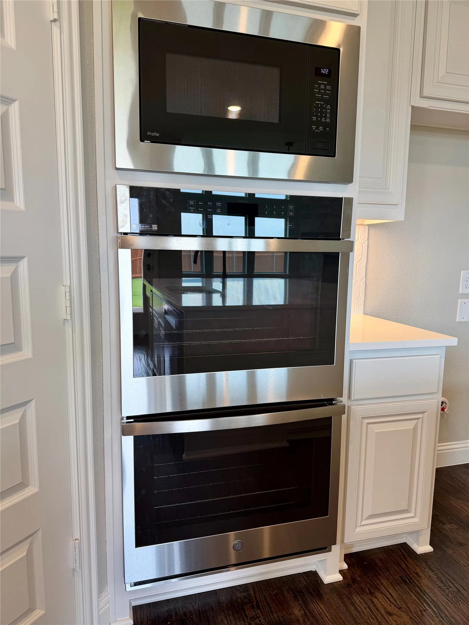 GE Profile built-in double oven & microwave