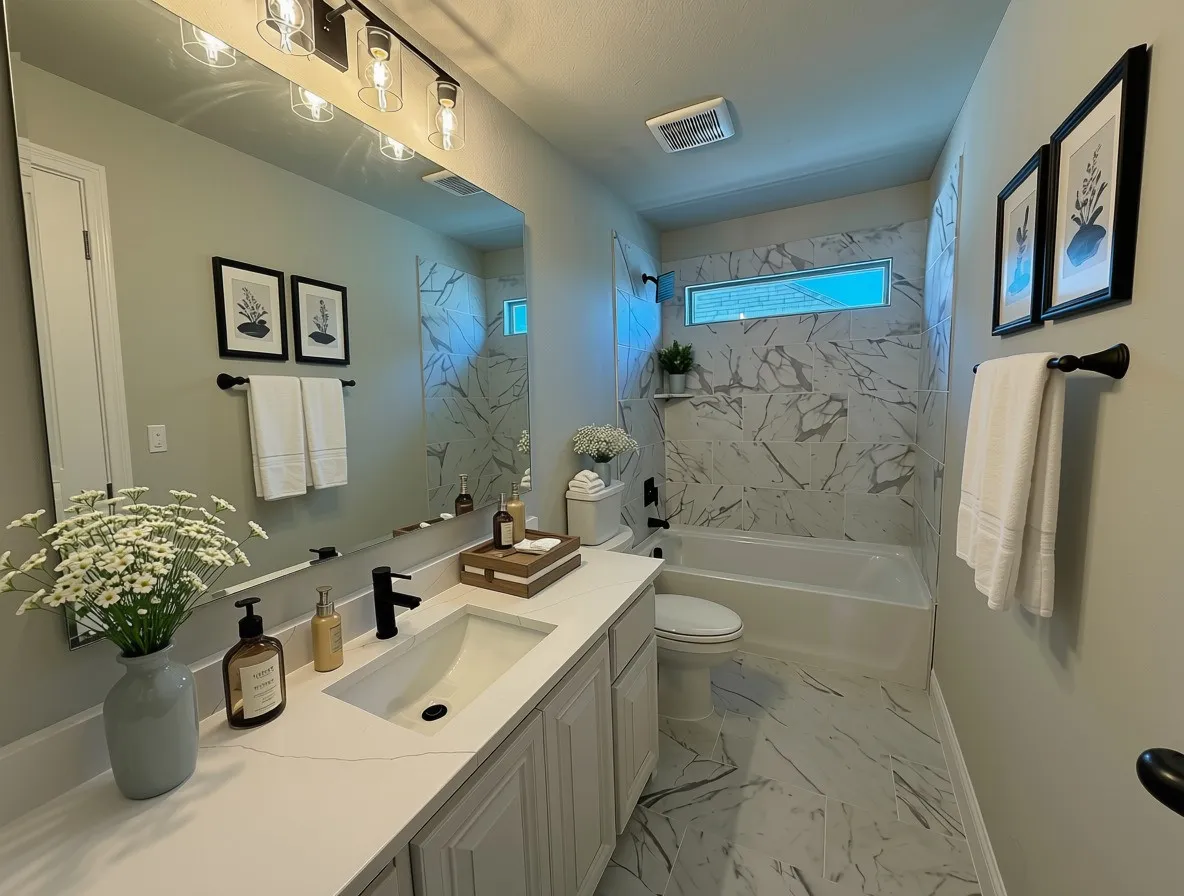 Bath 4 with window for bedroom 5