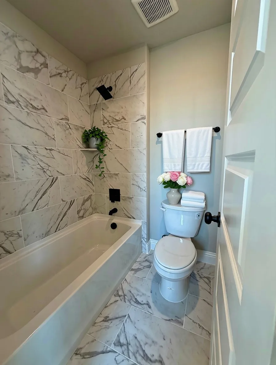 Jack & Jill private commode & shower make it easy to share