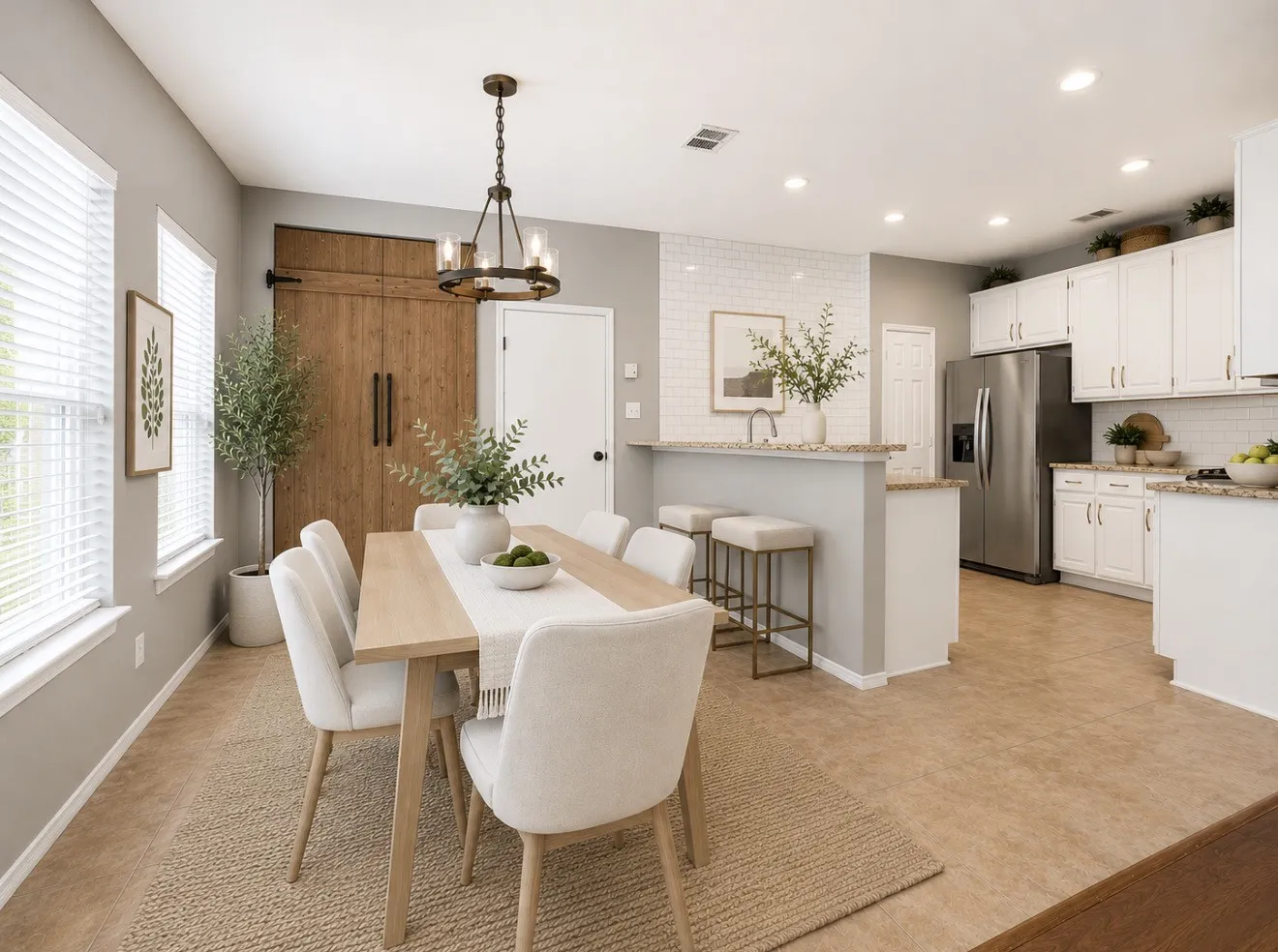 Virtually Staged Kitchen Area