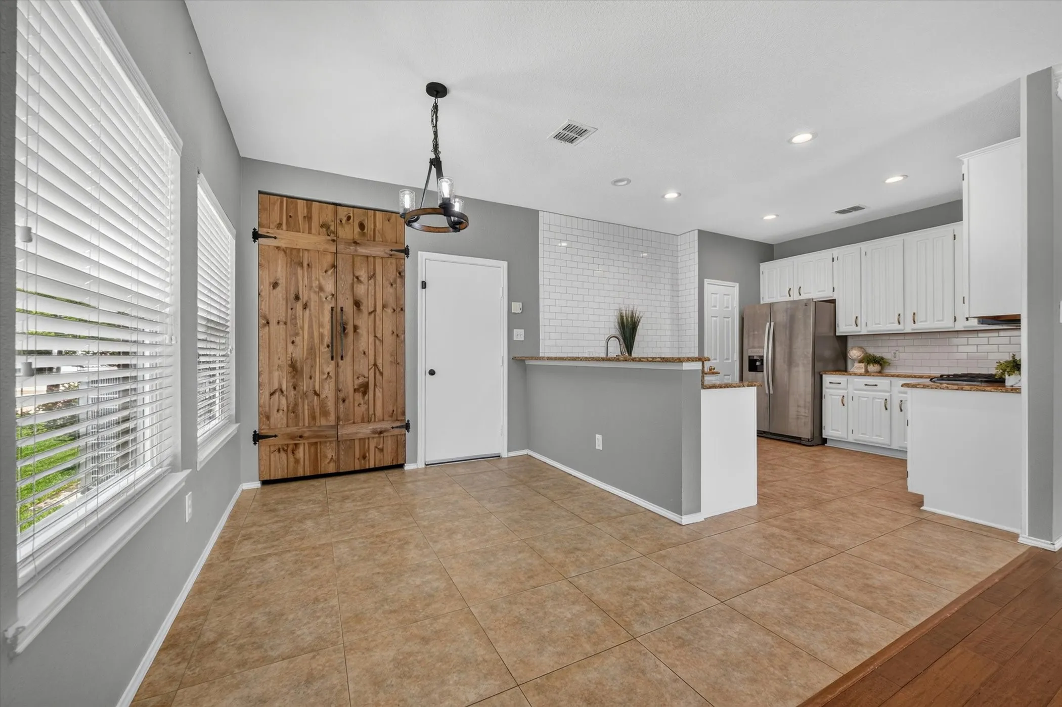 Sellers installed a second pantry with barn-style doors