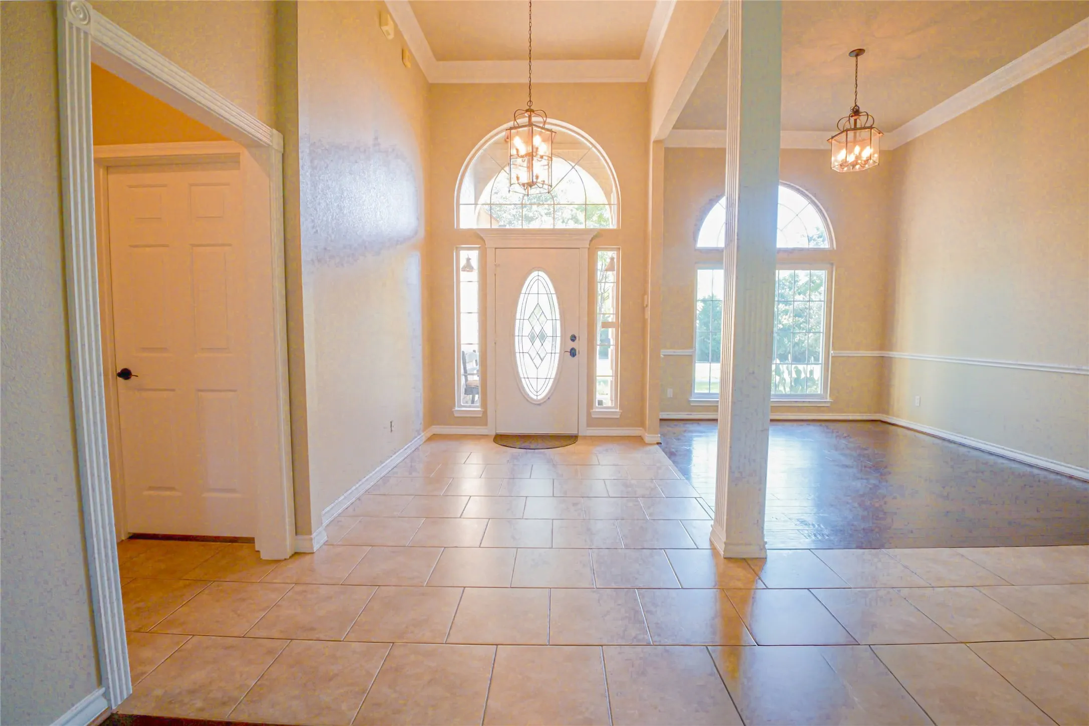 Foyer & formal dining room.