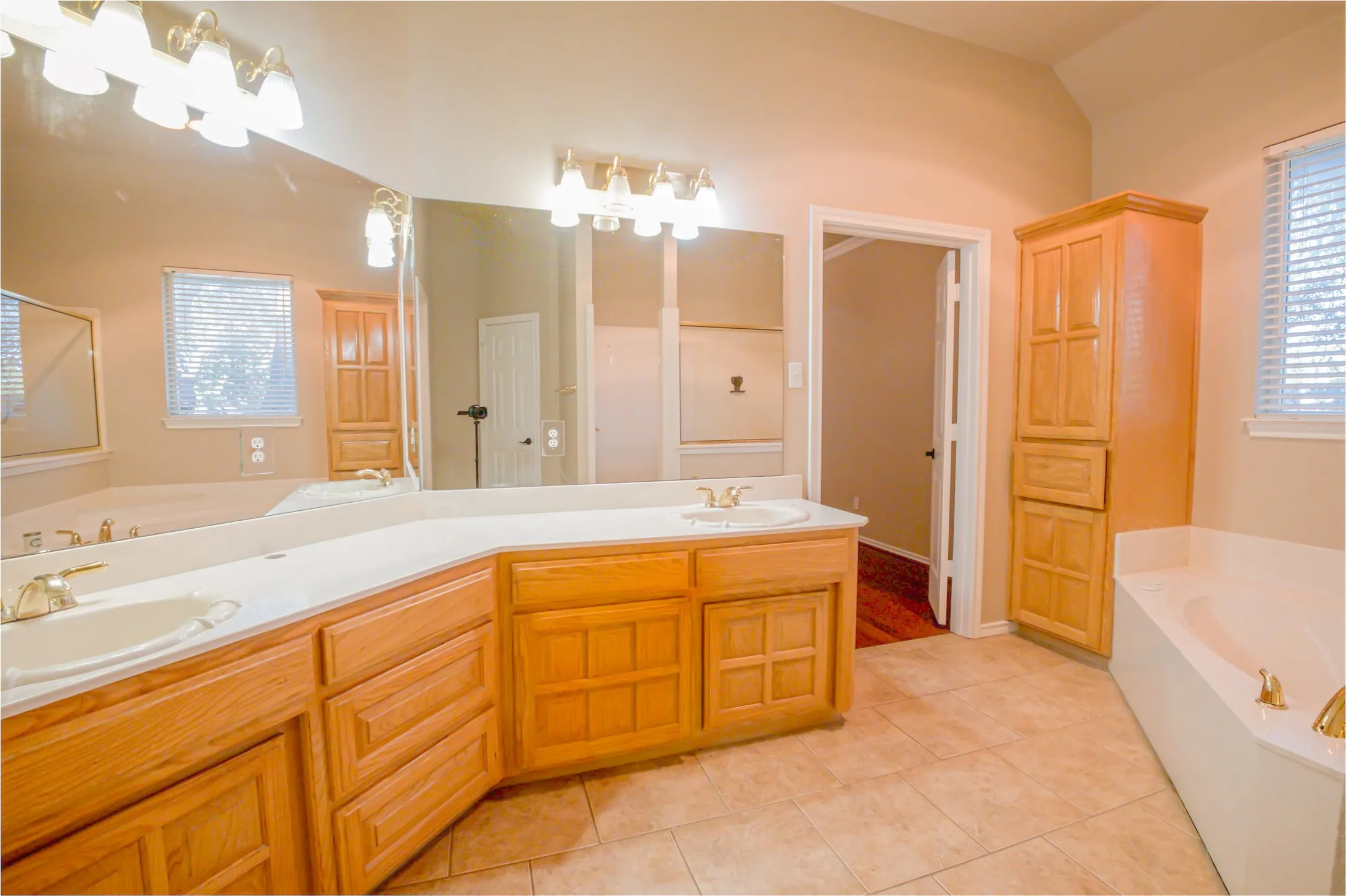 Additional view in primary bathroom.
