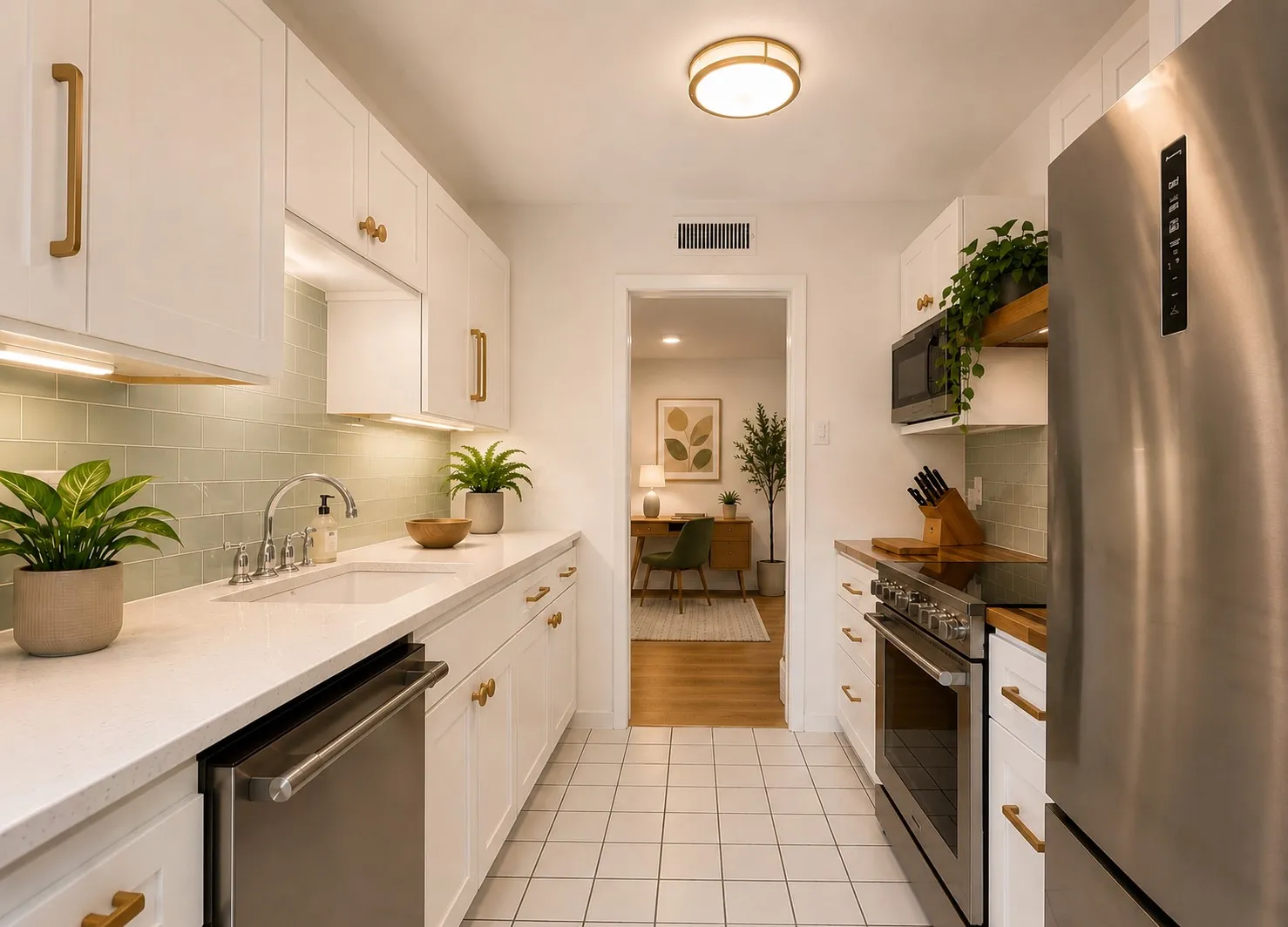 AI staged kitchen