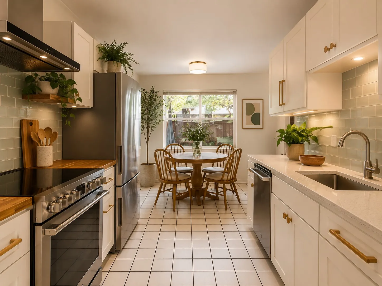 AI staged kitchen
