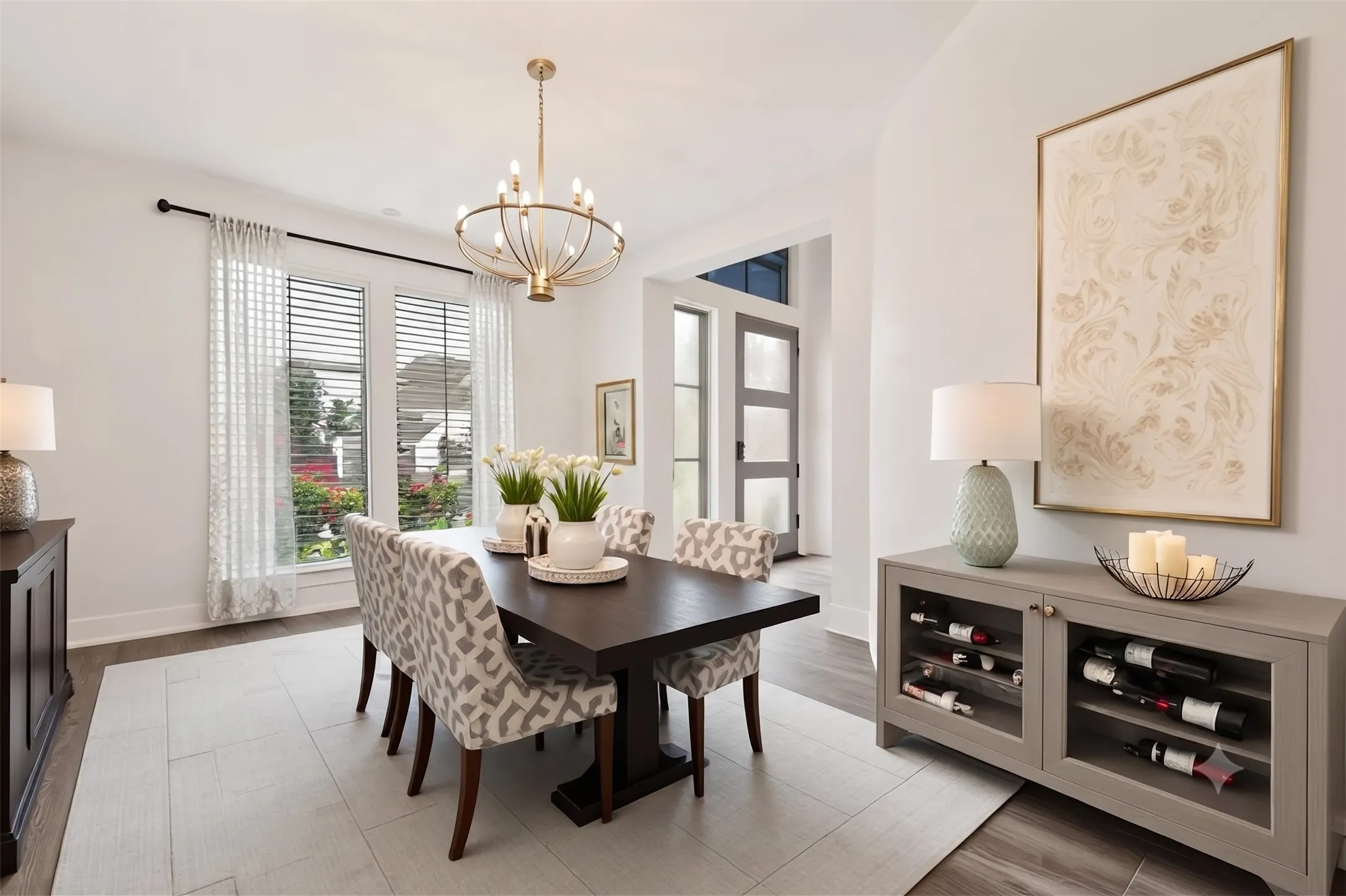 Dining area with direct access to butler area