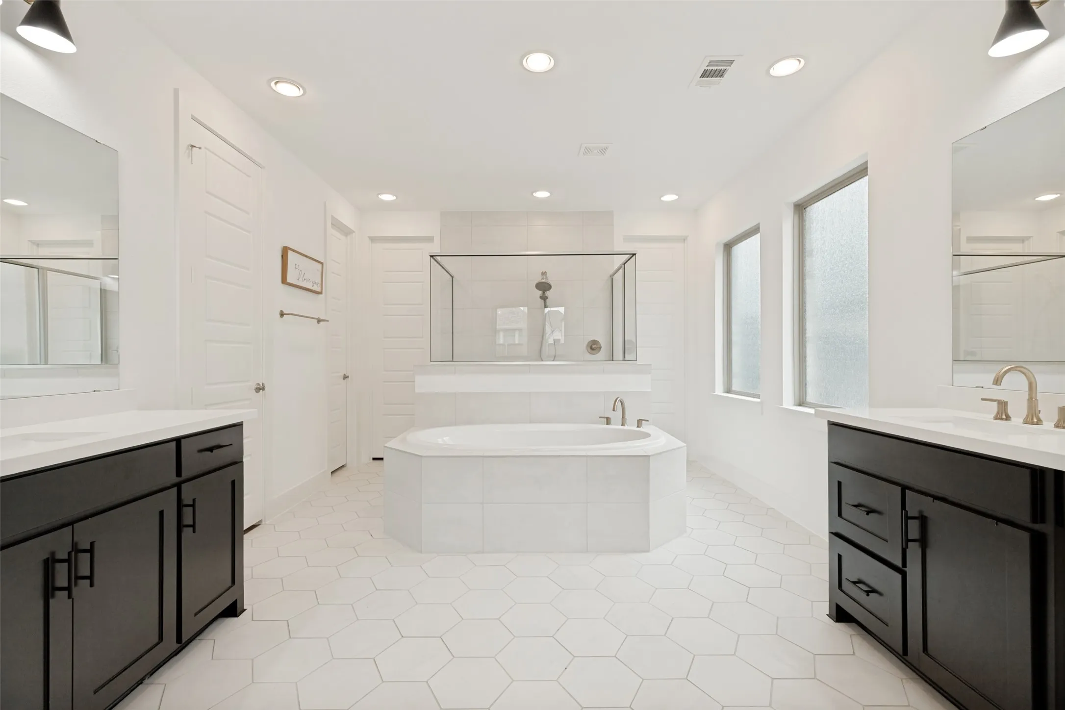 seperate vanities and his and hers closets