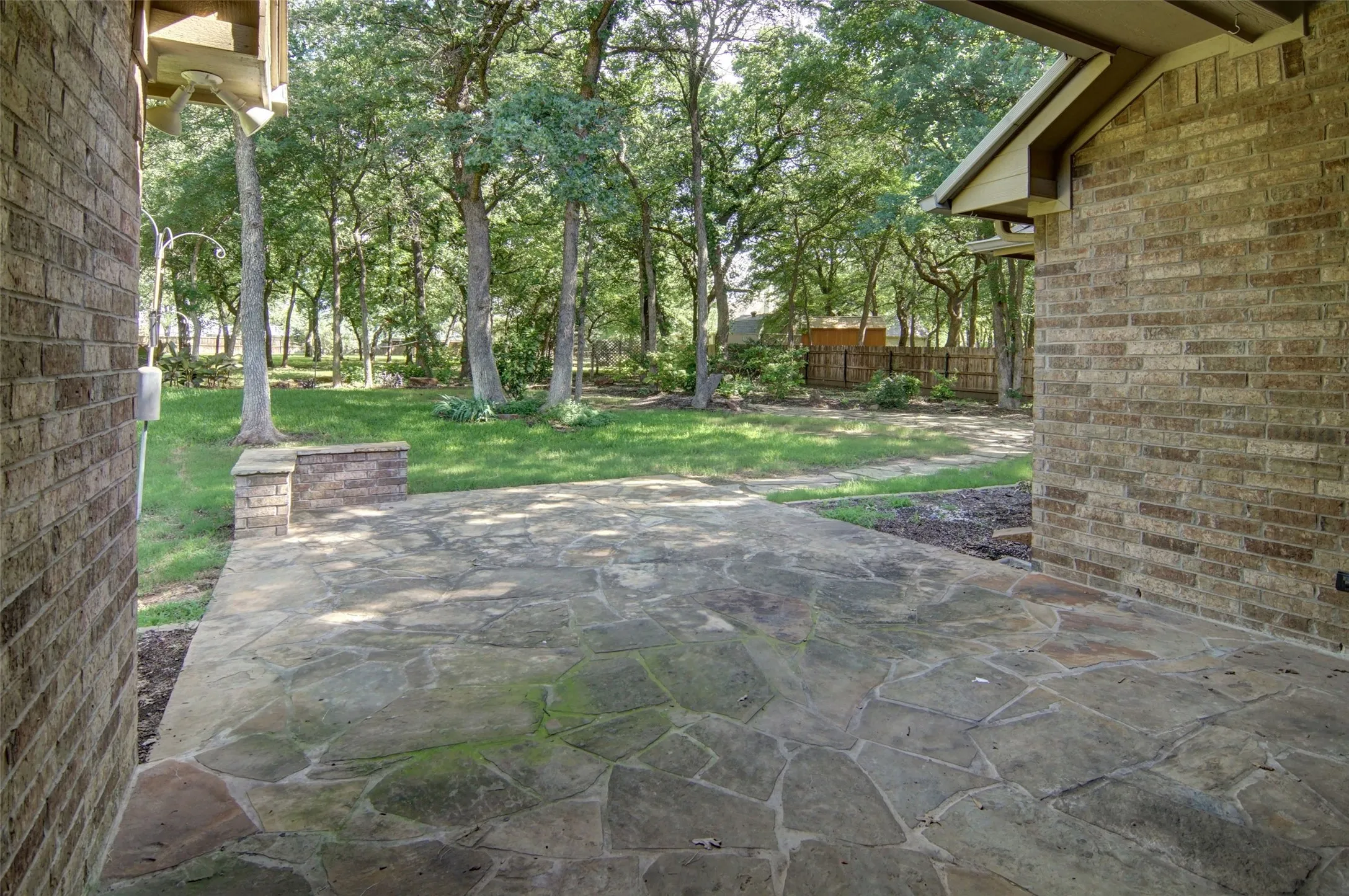 stone covered patio, what a view!!!