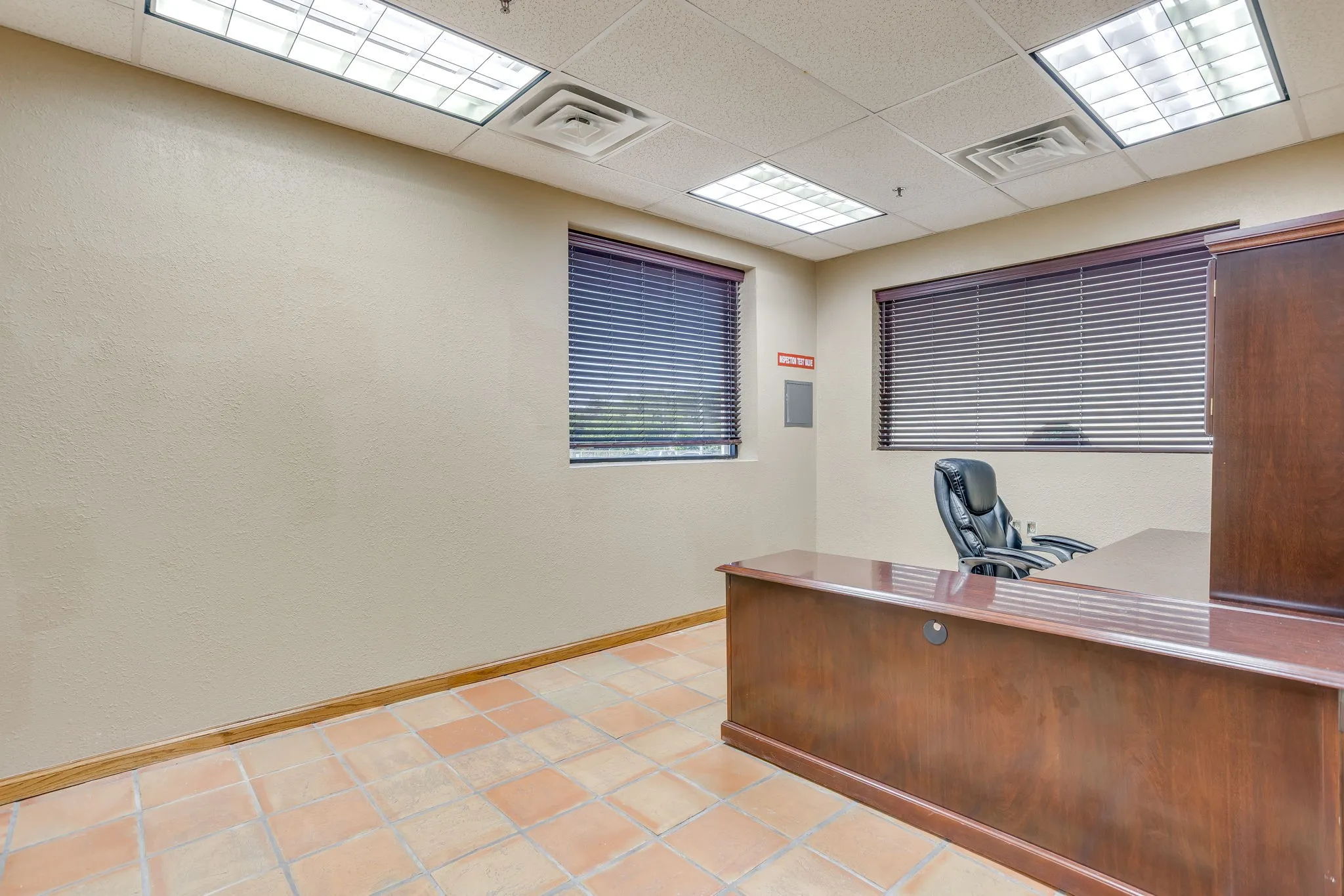 Oversized corner office with two windows