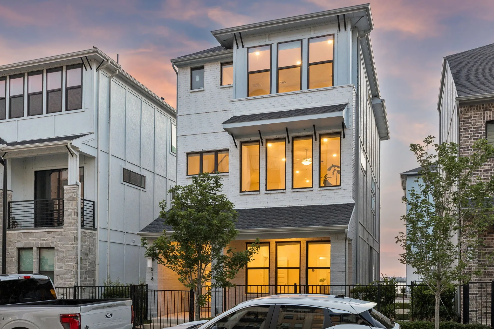 Three Stories of Elevated Living
Designed to maximize natural light and livability, this distinctive residence offers multiple levels of thoughtfully planned living space with a bold modern aesthetic.