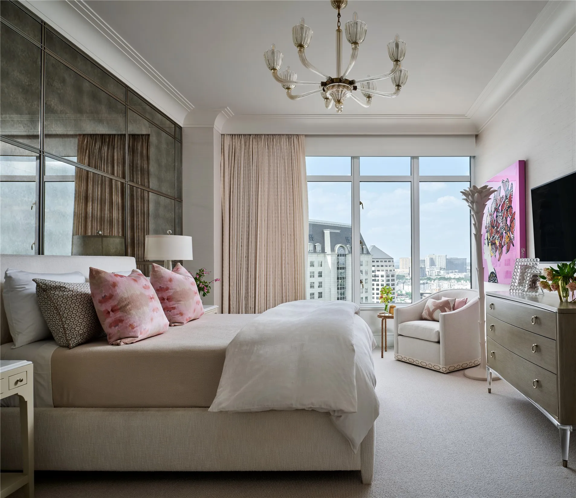 Bedroom 2 - Stunning views with electric shades and curtains