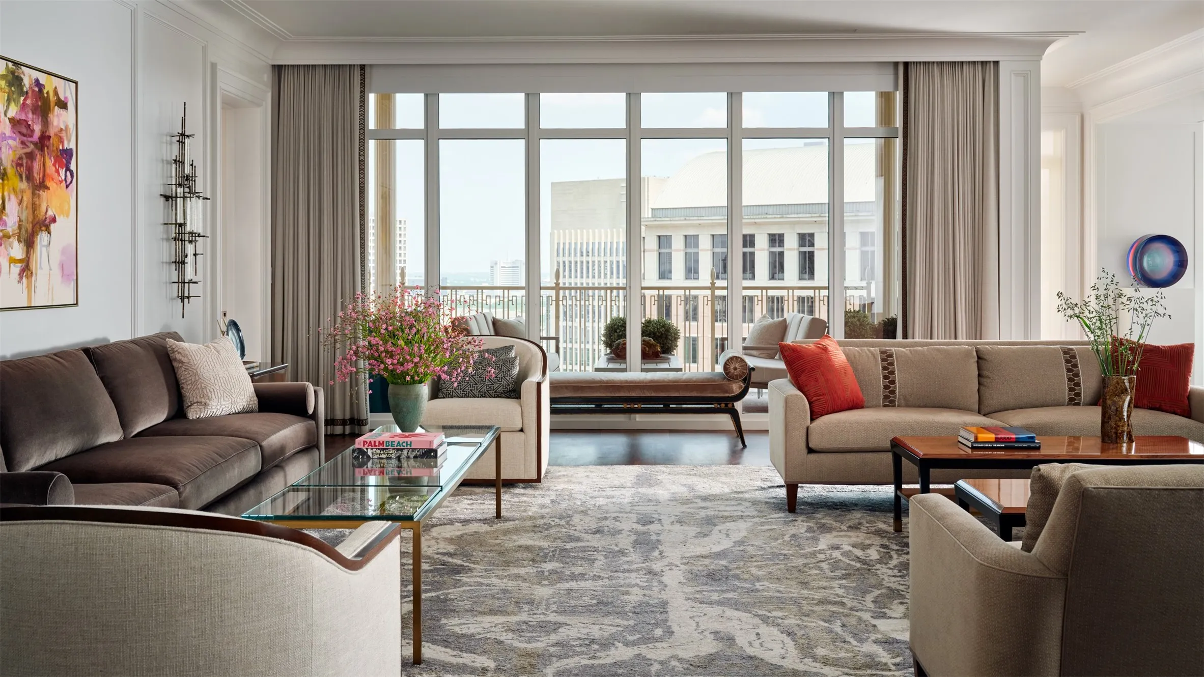 Generous Living Room, great for entertaining, opens to spacious balcony