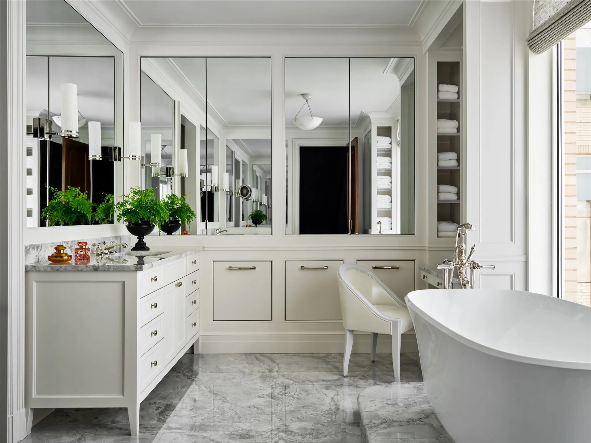 Primary Bath (one side). Beautiful finishes and natural light