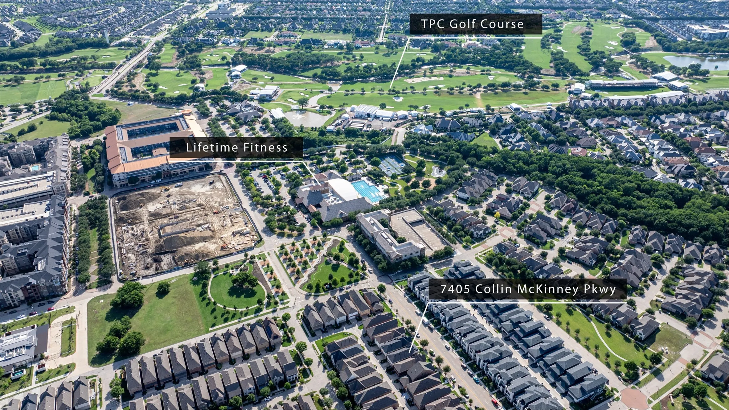 Note how close Lifetime Fitness is to the house. 1 min walk. This gym has a daycare center for members as well.  Perfect to get a quick daily workout!  TPC Golf Course is a part of Craig Ranch. Byron Nelson Golf Tournament located here!