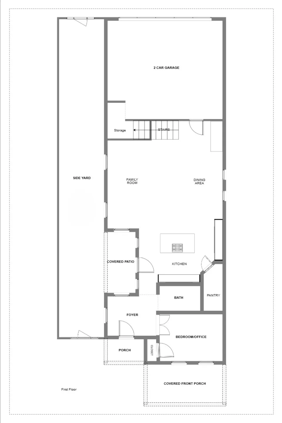 First floor. Guest bedroom/office down
