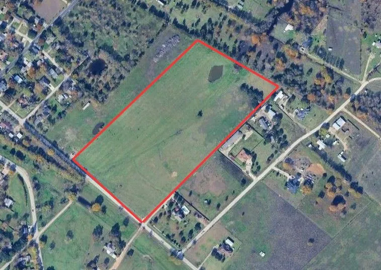 Aerial image. Depicting the property boundary and surrounding parcels