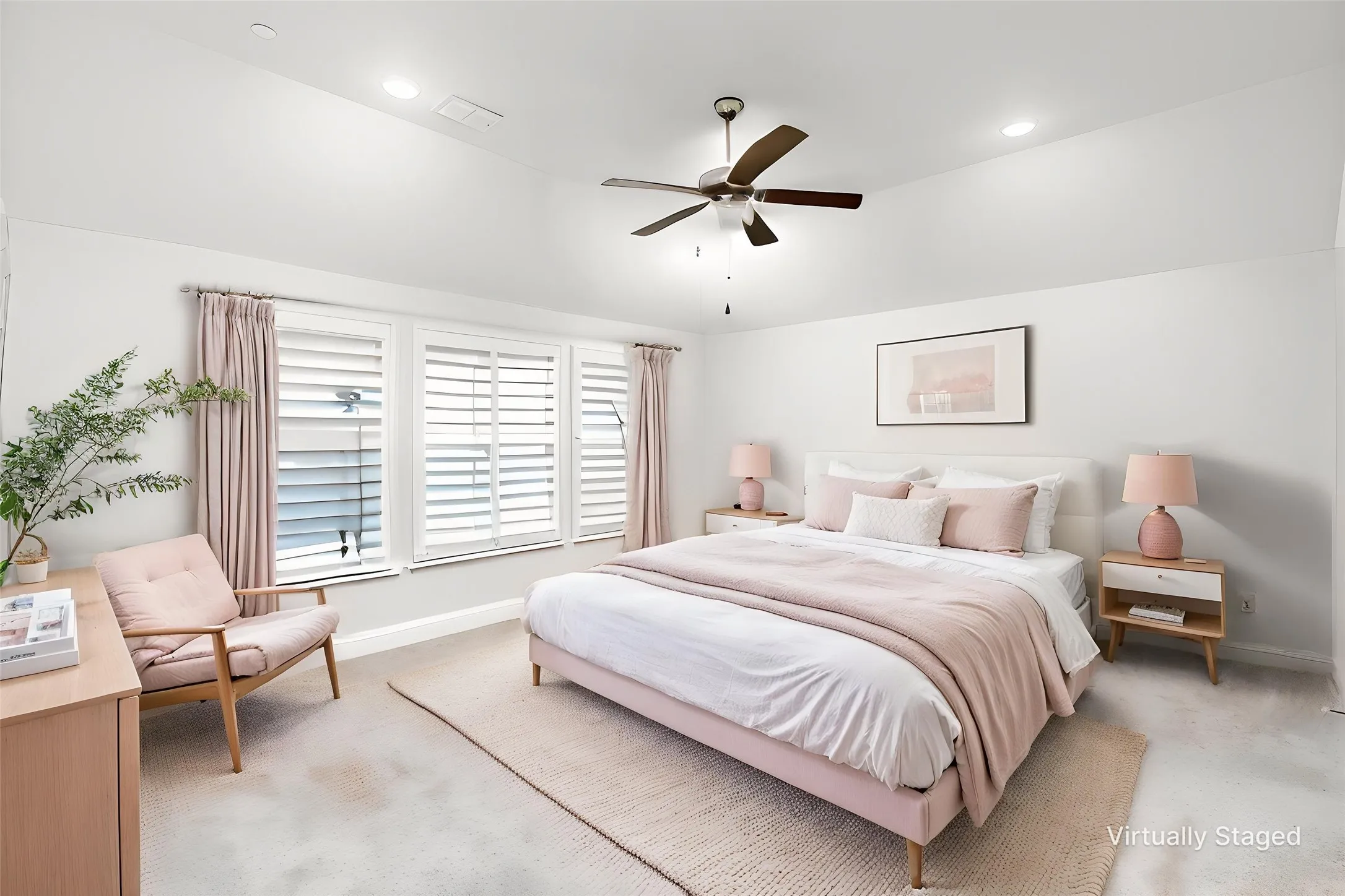 Upstairs owner's suite private and separate from secondary bedrooms