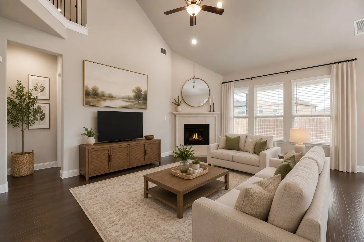 Virtually Staged Living Room