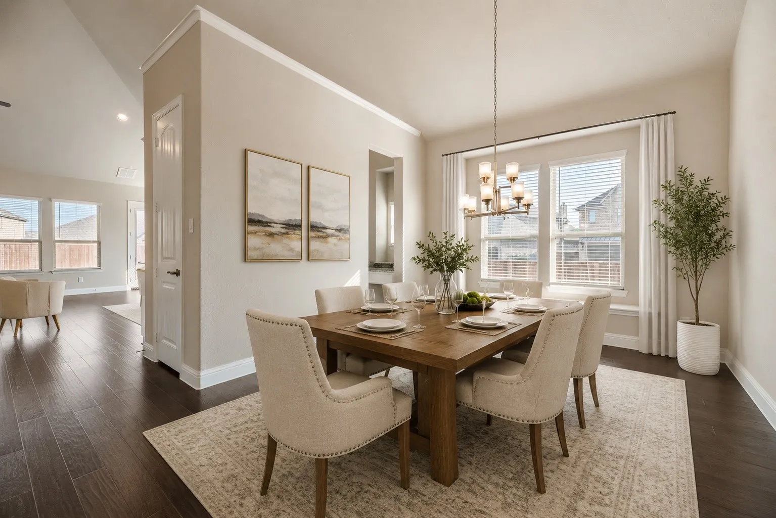 Virtually Staged Dining Room