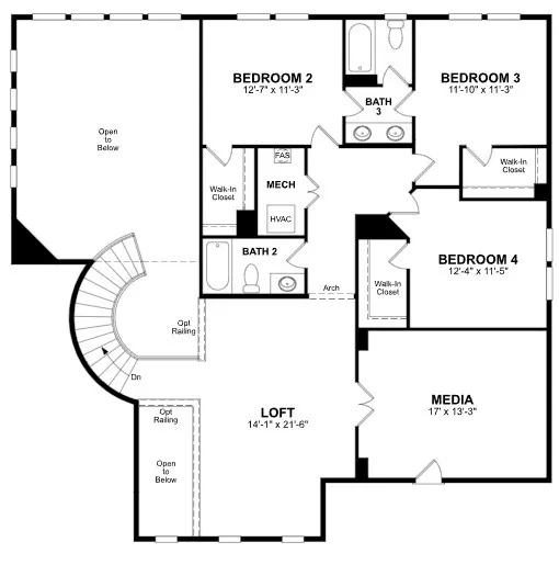 Beazer Homes Enclave at Legacy Hills Madison Floorplan.