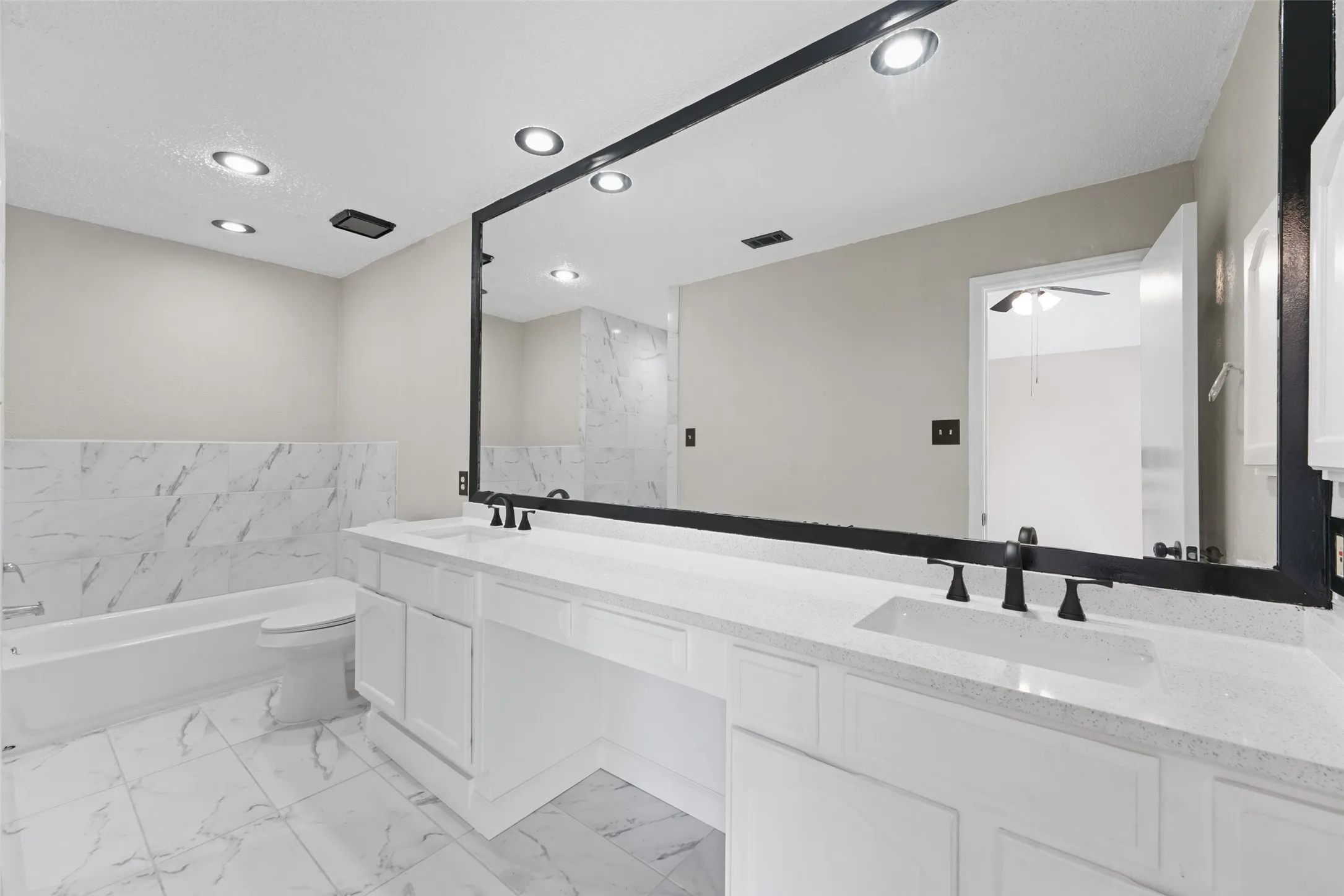 Primary Bath with Dual Sinks, Separate Shower and Bath tub