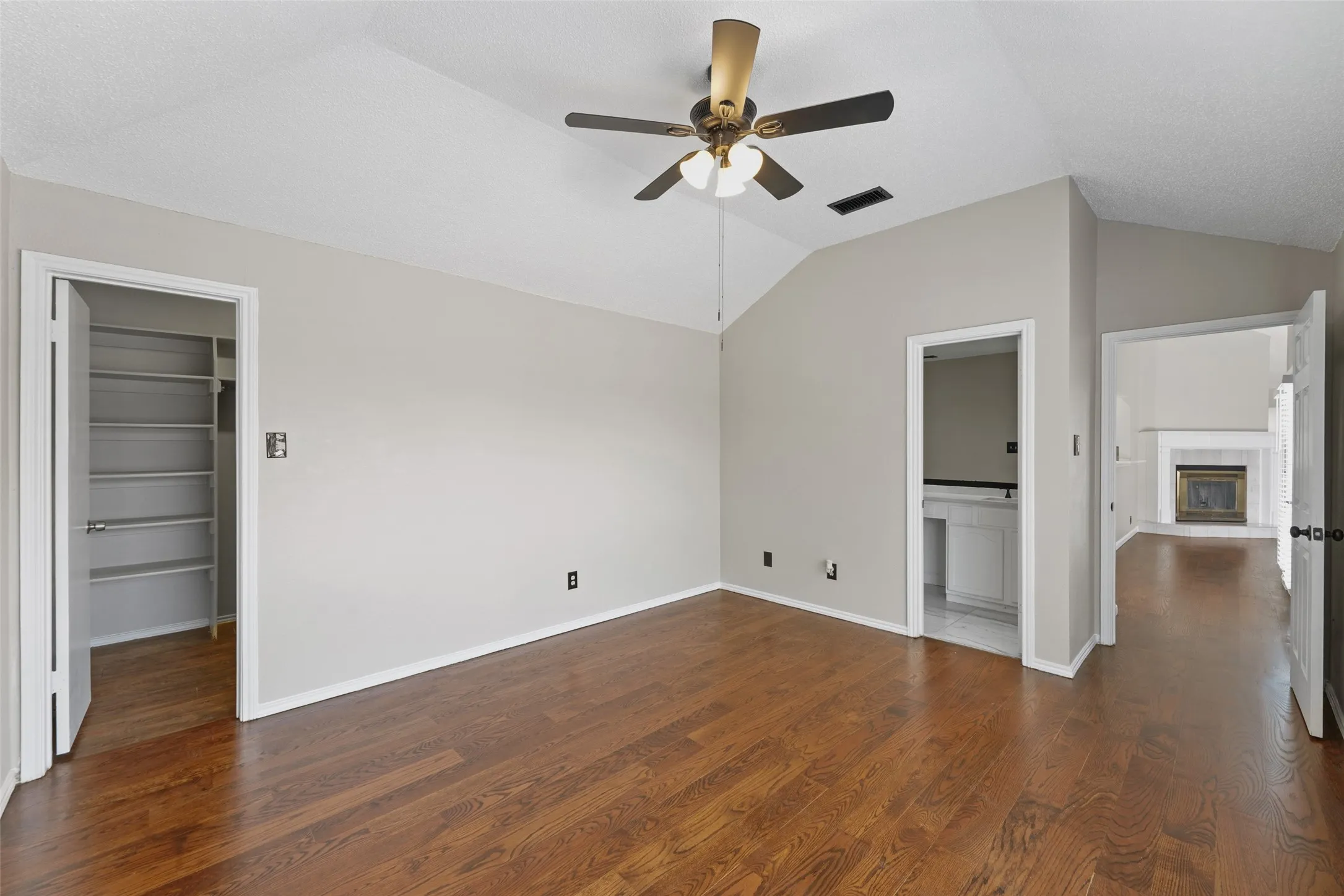 Upstairs Primary Bedroom, Ensuite Bath, Walk-in Closet