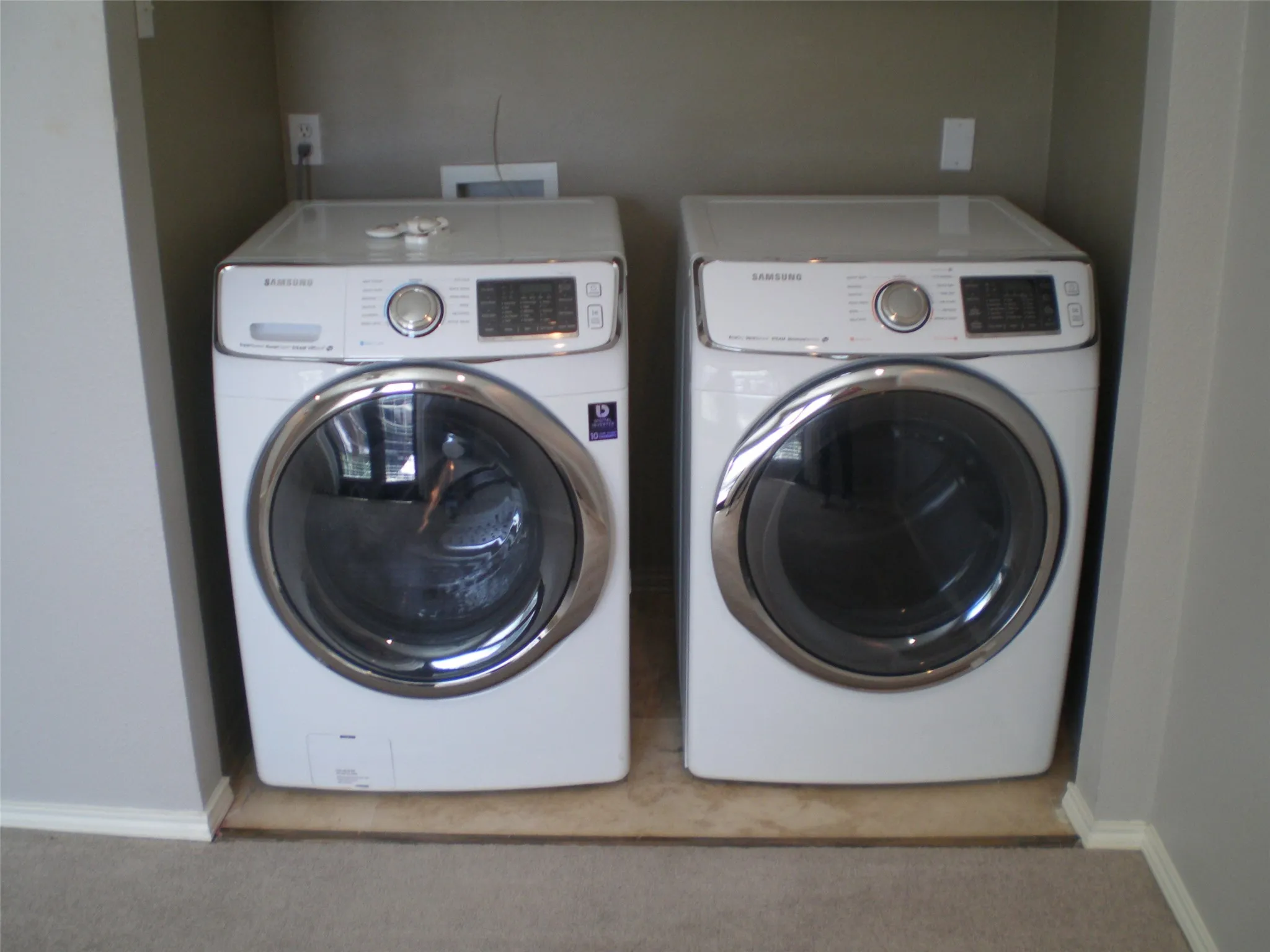 Full sized washer and dryer furnished